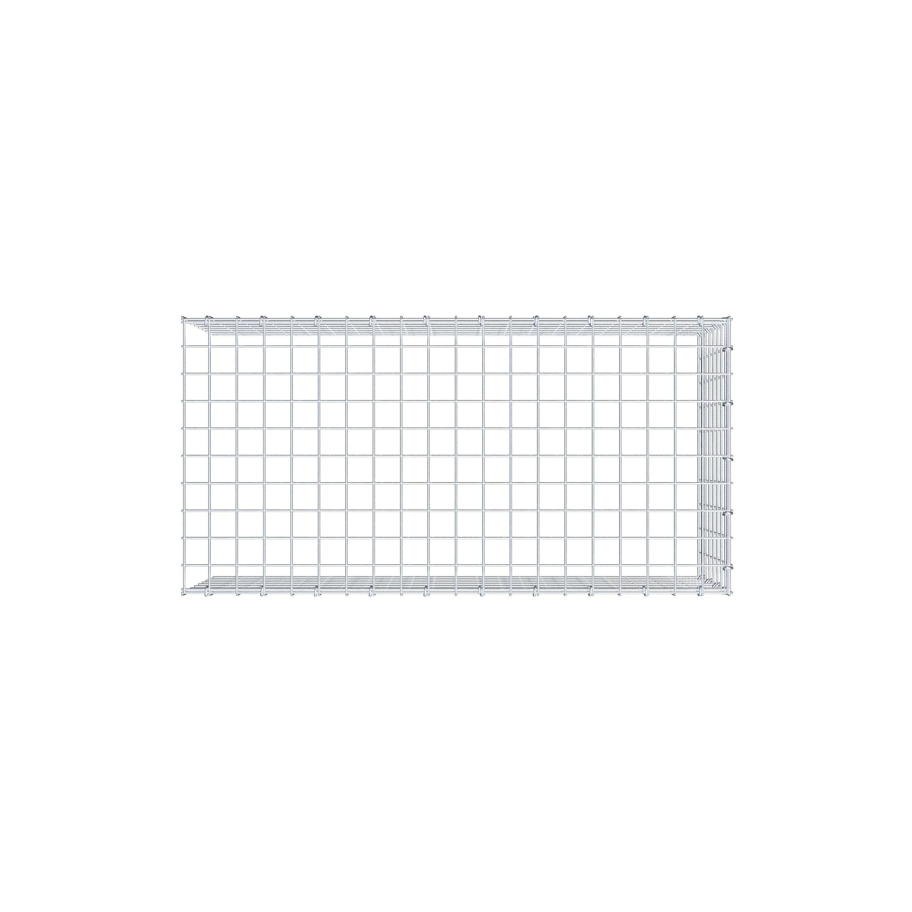 Mounted gabion type 4 100 cm x 40 cm x 50 cm (L x H x D), mesh size 5 cm x 5 cm, C-ring