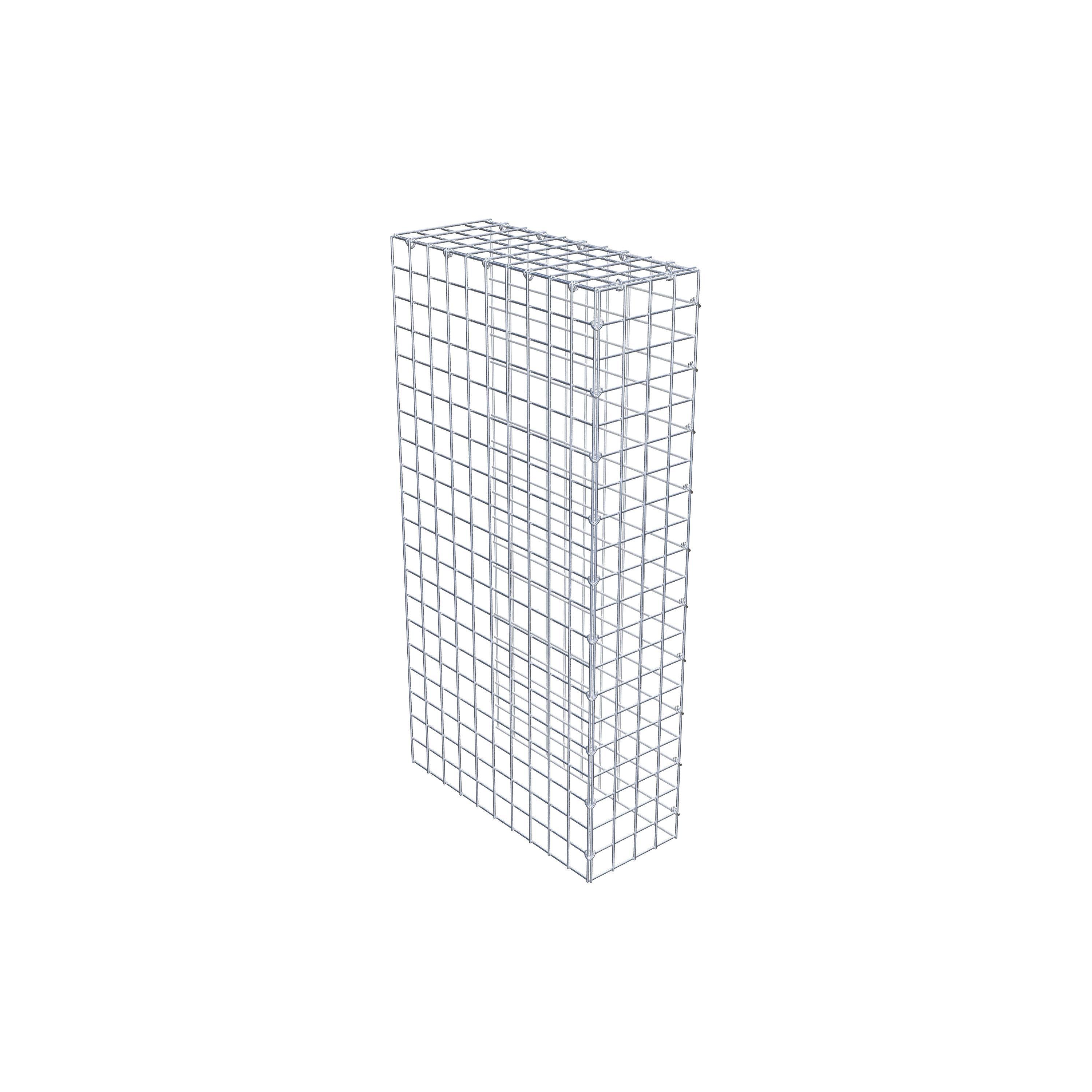 Monteret gabion type 4 100 cm x 50 cm x 20 cm (L x H x D), maskestørrelse 5 cm x 5 cm, C-ring