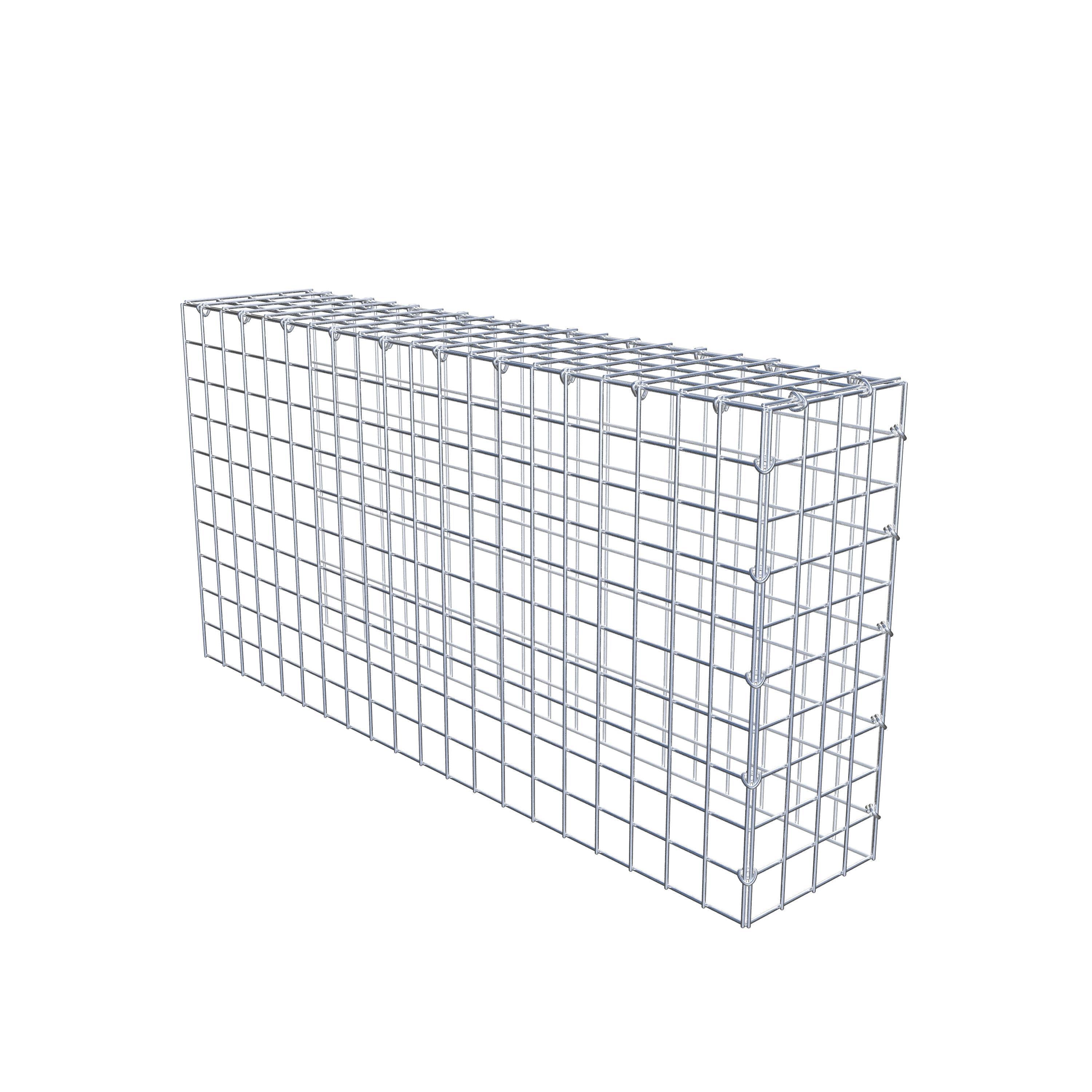 Monteret gabion type 4 100 cm x 50 cm x 20 cm (L x H x D), maskestørrelse 5 cm x 5 cm, C-ring