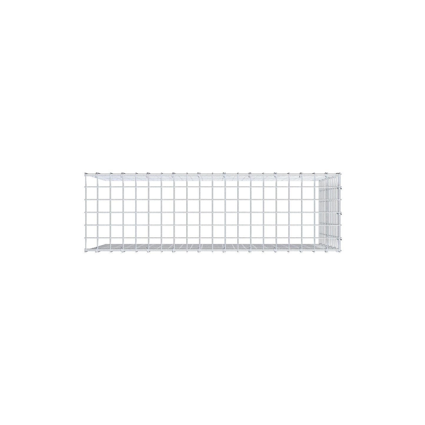 Monteret gabion type 4 100 cm x 60 cm x 30 cm (L x H x D), maskestørrelse 5 cm x 5 cm, C-ring