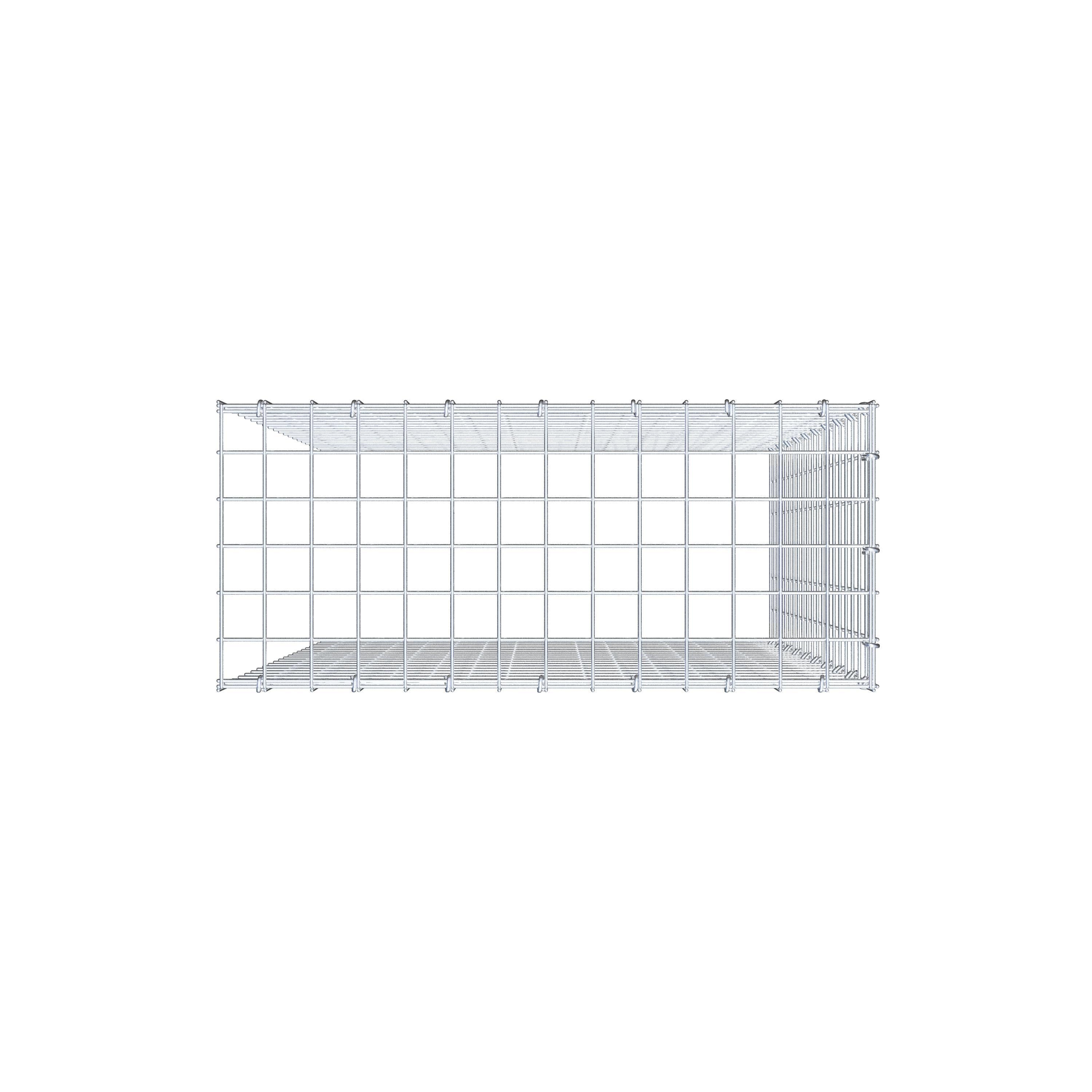 Anbaugabione Typ 4 100 cm x 70 cm x 30 cm (L x H x T), Maschenweite 5 cm x 5 cm, C-Ring