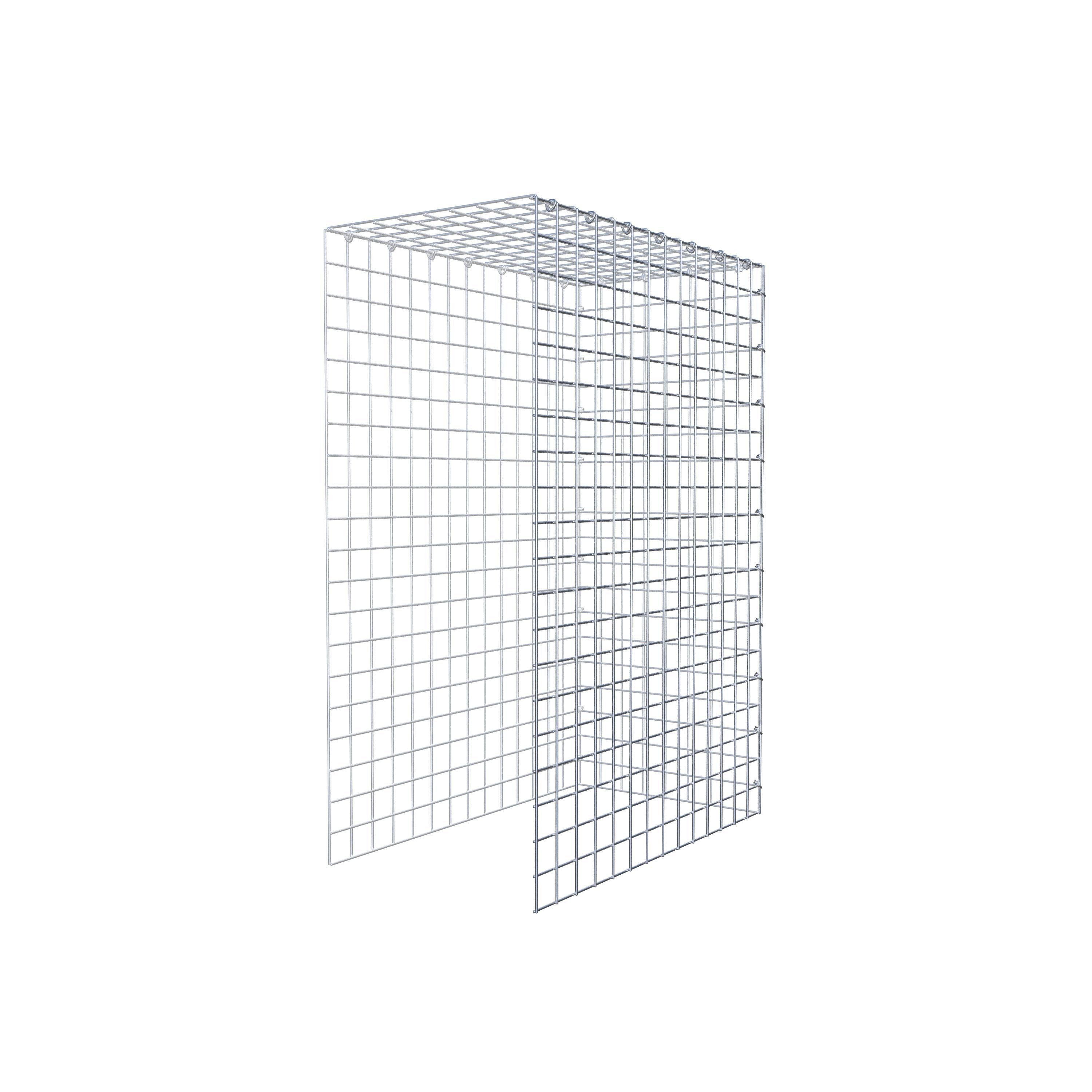 Mounted gabion type 4 100 cm x 70 cm x 40 cm (L x H x D), mesh size 5 cm x 5 cm, C-ring