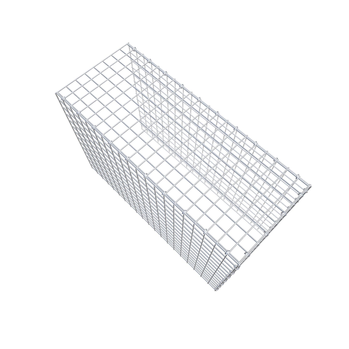 Typ 4 påbyggnadsgabion 100 cm x 70 cm x 40 cm (L x H x D), maskstorlek 5 cm x 5 cm, C-ring