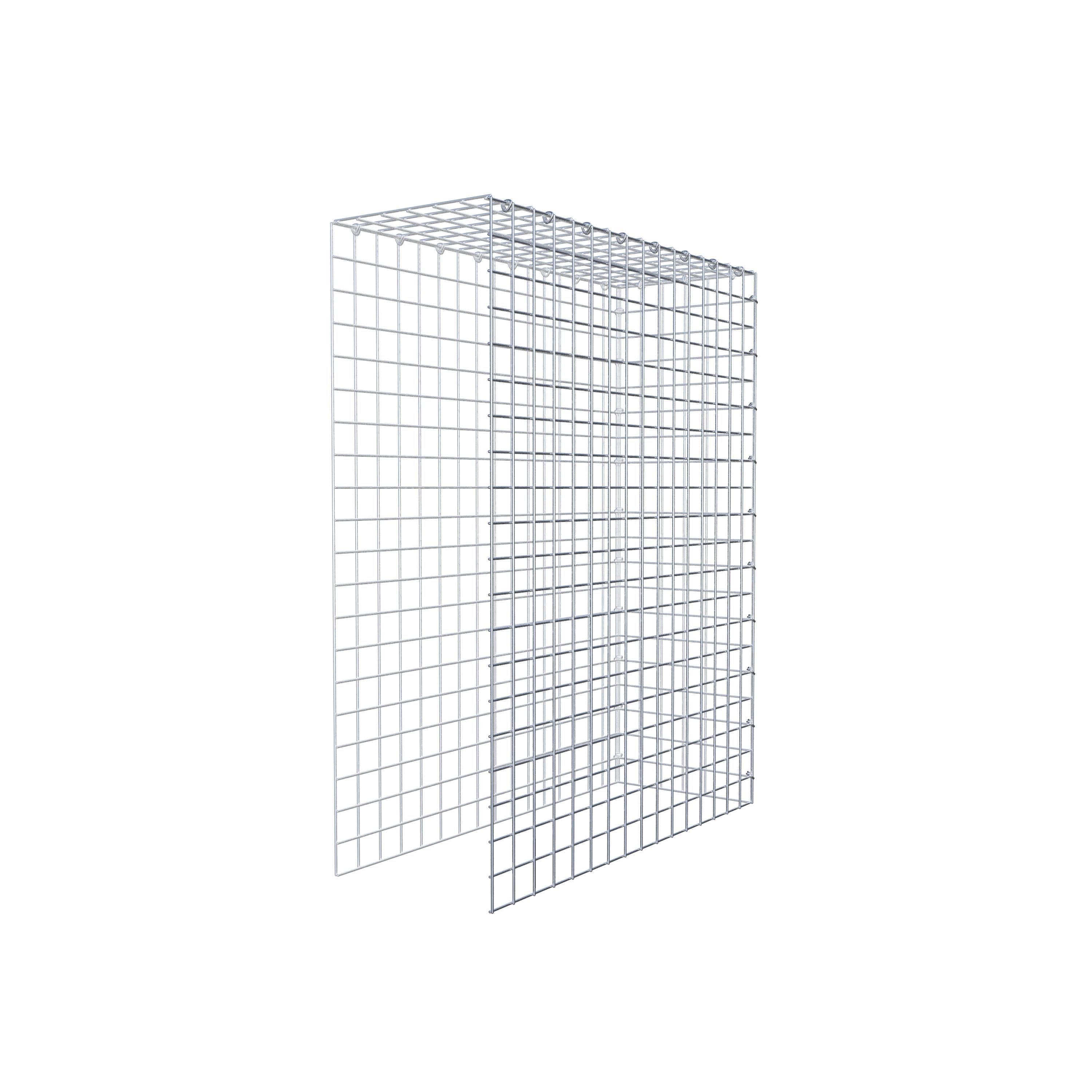 Monteret gabion type 4 100 cm x 80 cm x 30 cm (L x H x D), maskestørrelse 5 cm x 5 cm, C-ring