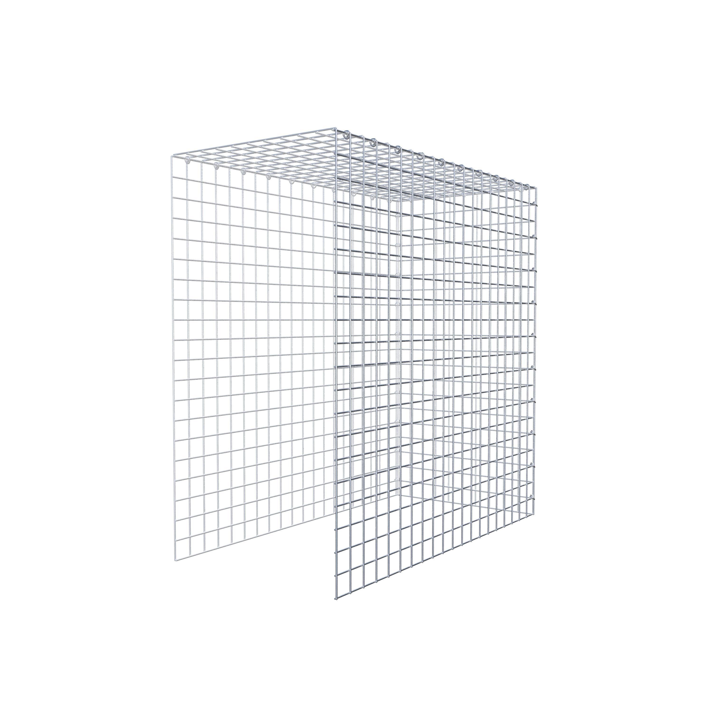 Monteret gabion type 4 100 cm x 100 cm x 50 cm (L x H x D), maskestørrelse 5 cm x 5 cm, C-ring