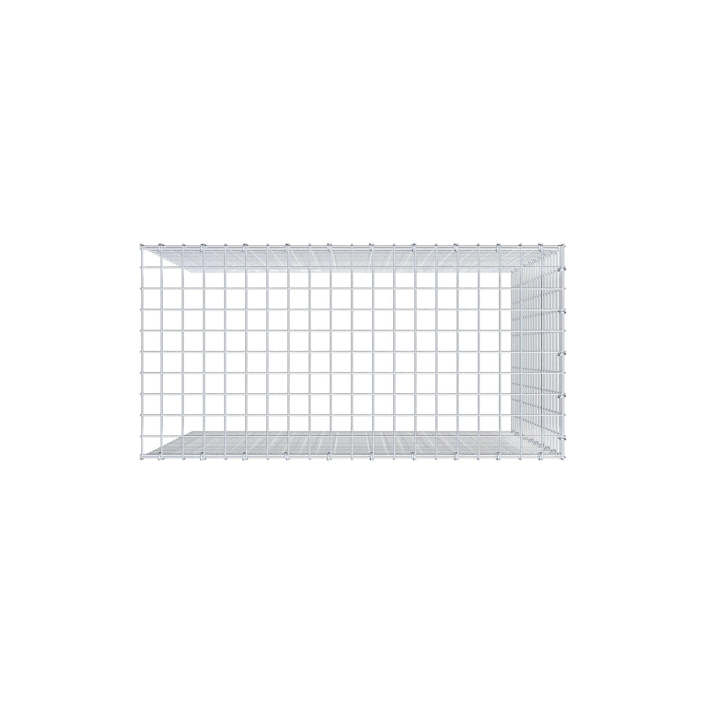 Anbaugabione Typ 4 100 cm x 100 cm x 50 cm (L x H x T), Maschenweite 5 cm x 5 cm, C-Ring
