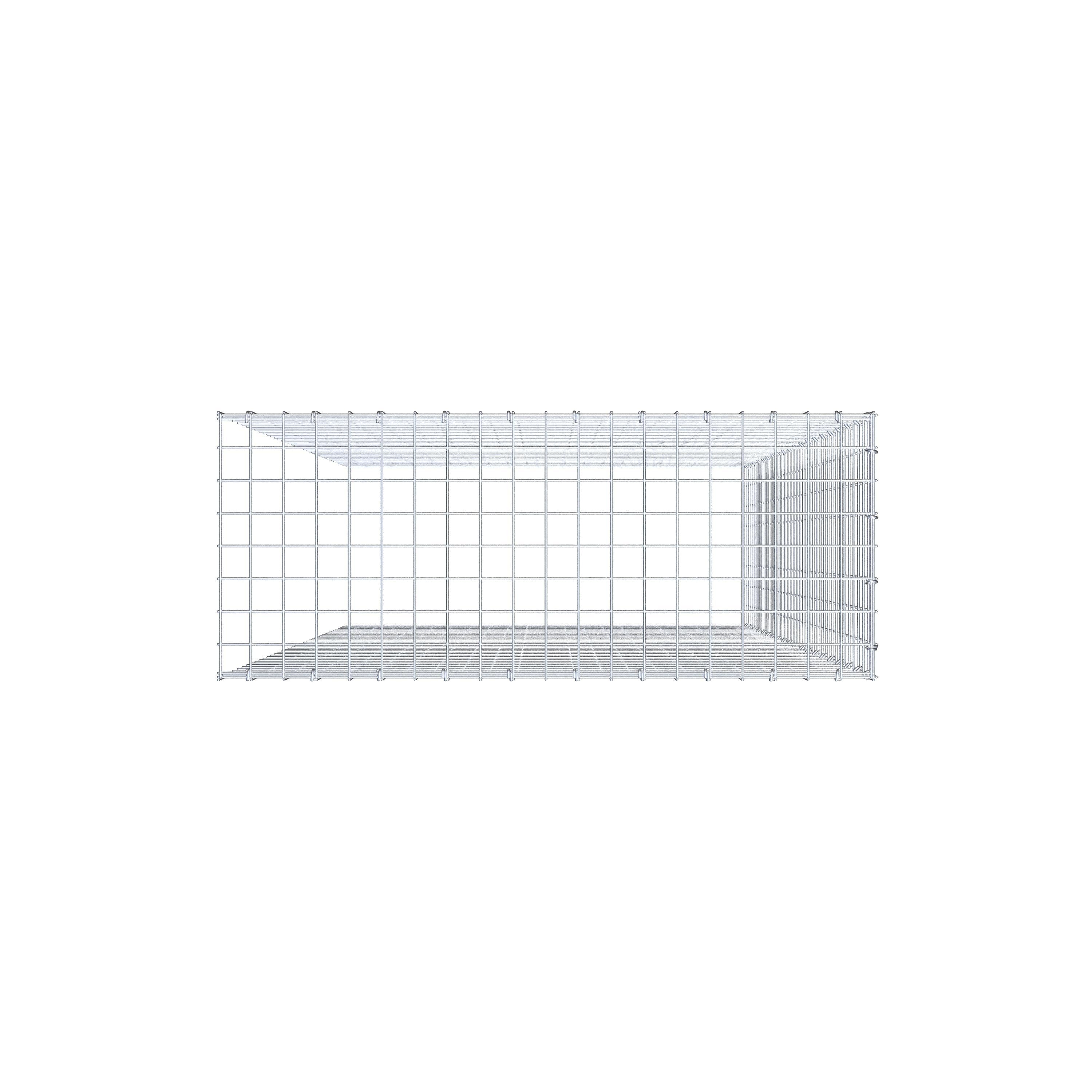 Anbaugabione Typ 4 200 cm x 100 cm x 40 cm (L x H x T), Maschenweite 5 cm x 5 cm, C-Ring