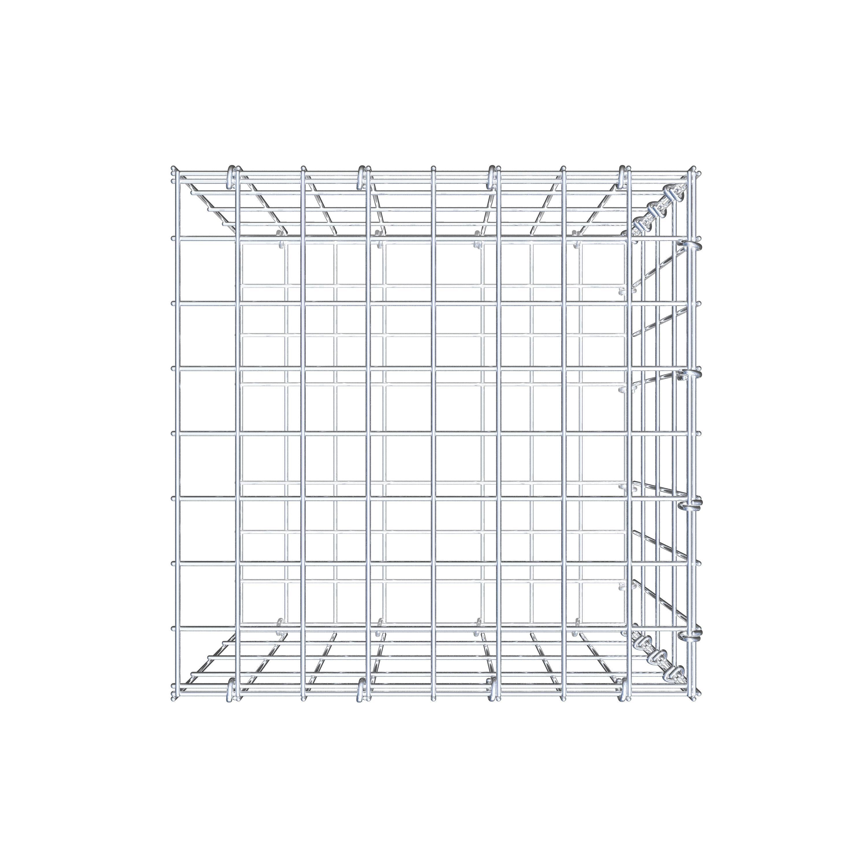 Anbaugabione Typ 2 40 cm x 40 cm x 40 cm, Maschenweite 5 cm x 10 cm, C-Ring