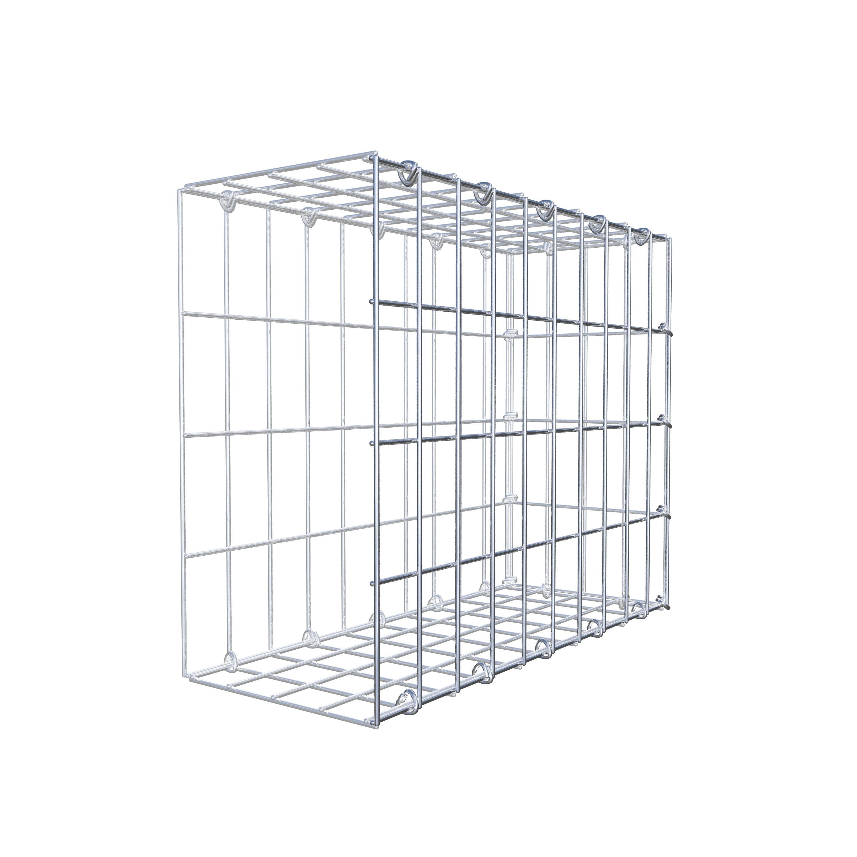 Gabião tipo 2 50 cm x 40 cm x 20 cm, malhagem 5 cm x 10 cm, anel C
