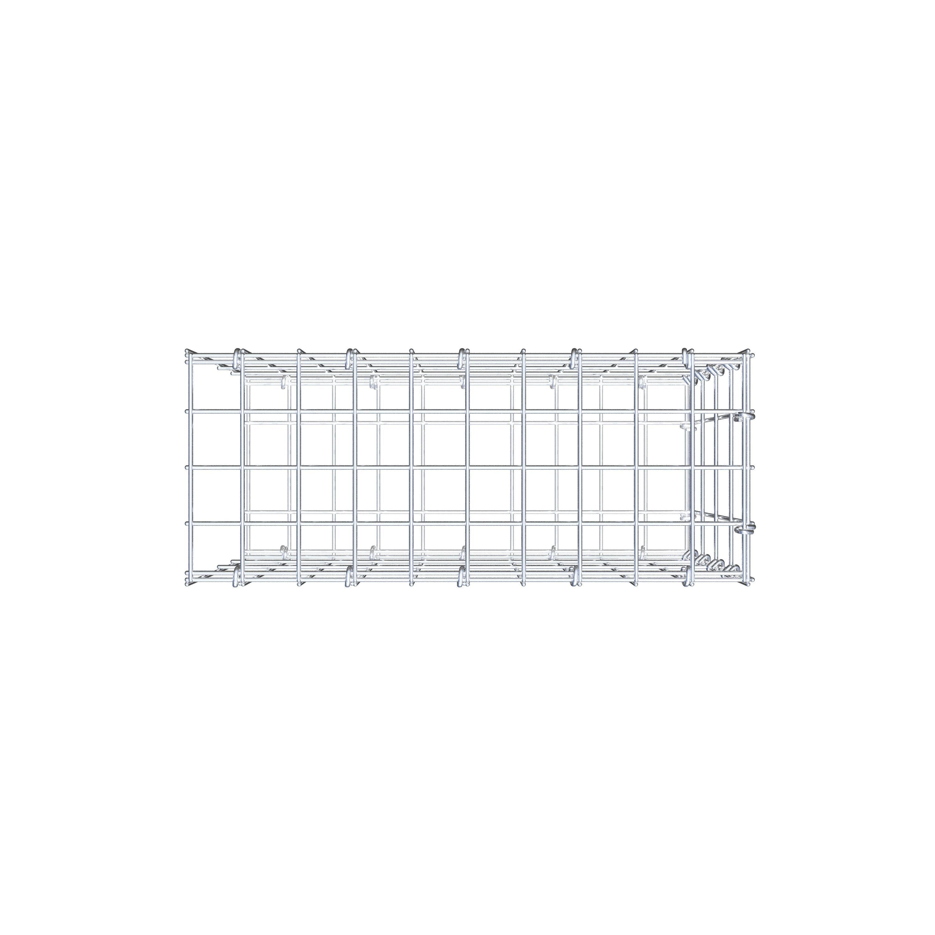 Gabião tipo 2 50 cm x 40 cm x 20 cm, malhagem 5 cm x 10 cm, anel C