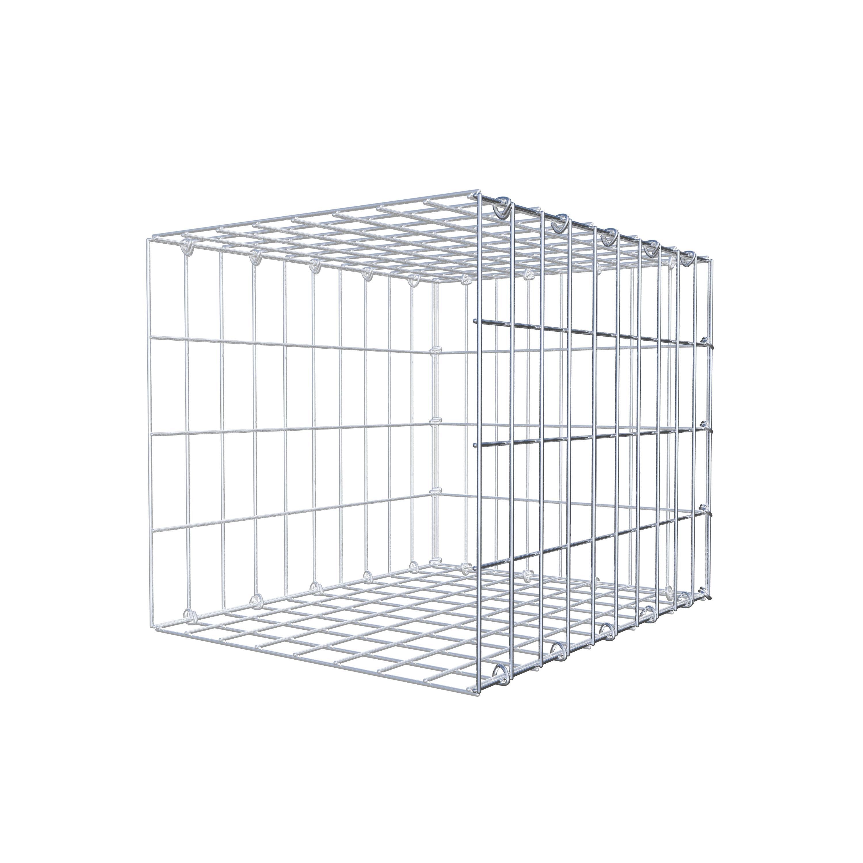 Gabião tipo 2 50 cm x 40 cm x 40 cm, malhagem 5 cm x 10 cm, anel C