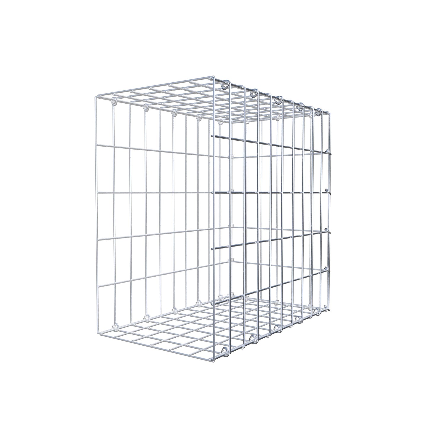Monteret gabion type 2 50 cm x 50 cm x 30 cm, maskestørrelse 5 cm x 10 cm, C-ring