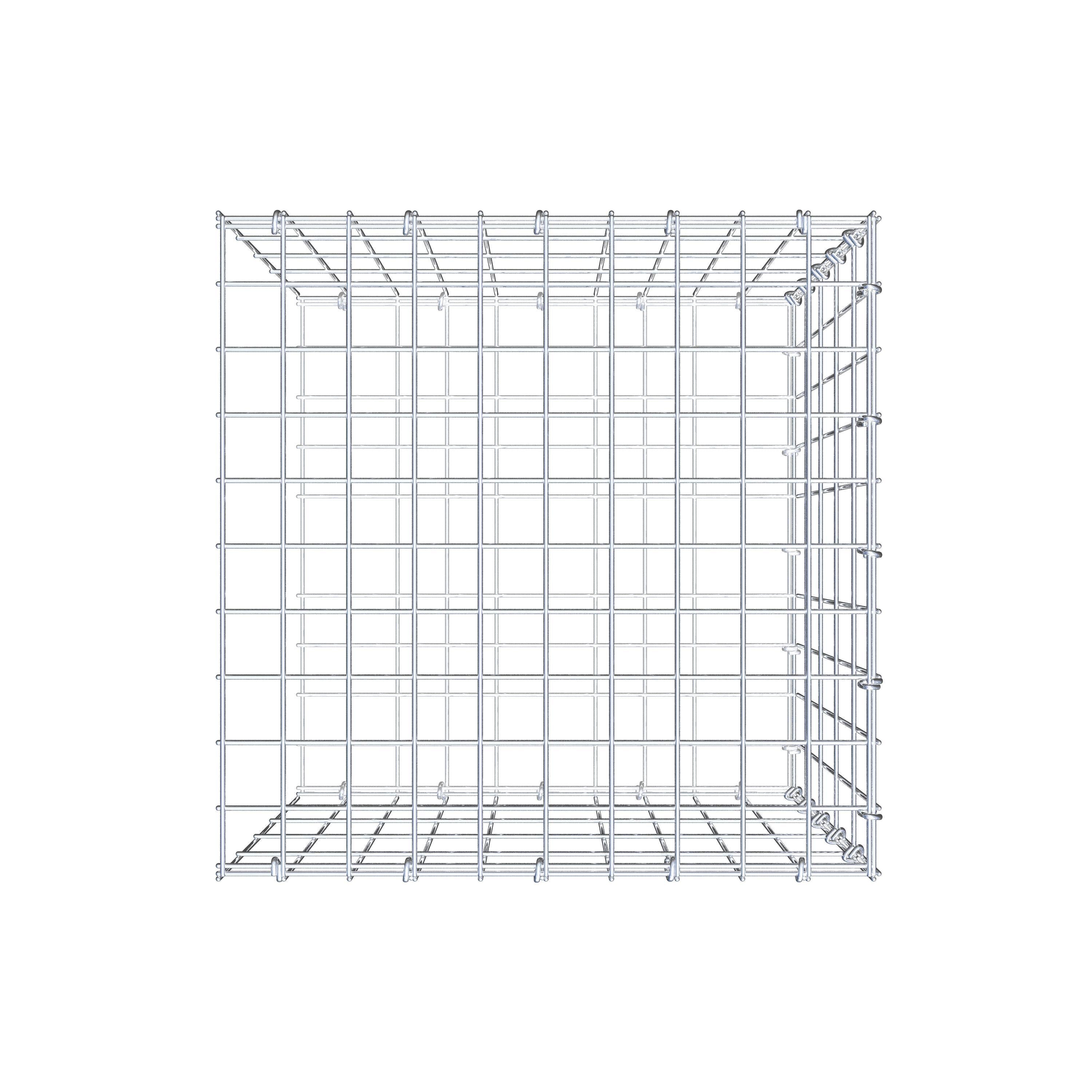 Anbaugabione Typ 2 50 cm x 50 cm x 50 cm, Maschenweite 5 cm x 10 cm, C-Ring