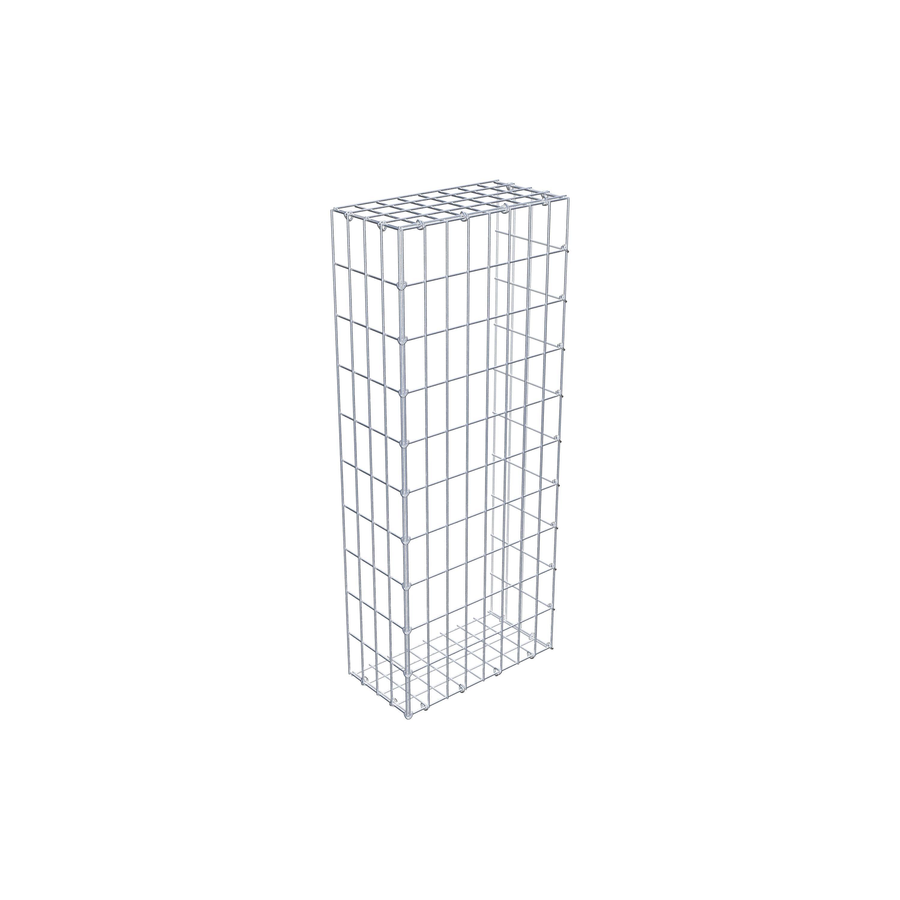 Mounted gabion type 2 100 cm x 20 cm x 40 cm, mesh size 5 cm x 10 cm, C-ring