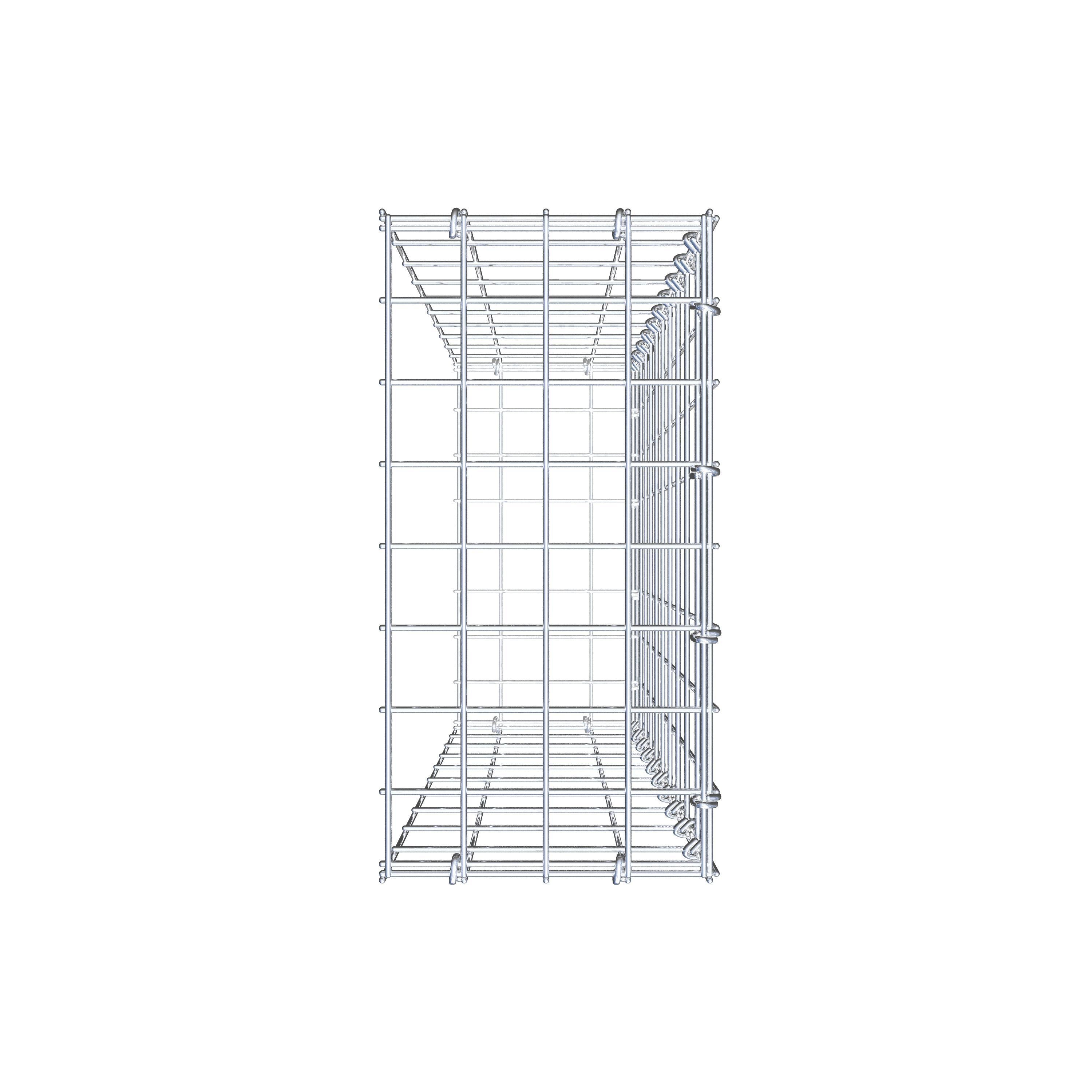 Anbaugabione Typ 2 100 cm x 20 cm x 40 cm, Maschenweite 5 cm x 10 cm, C-Ring