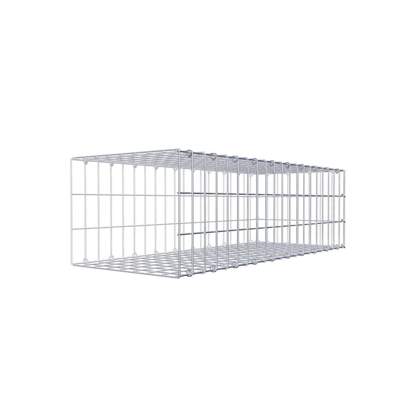 Monteret gabion type 2 100 cm x 30 cm x 40 cm, maskestørrelse 5 cm x 10 cm, C-ring