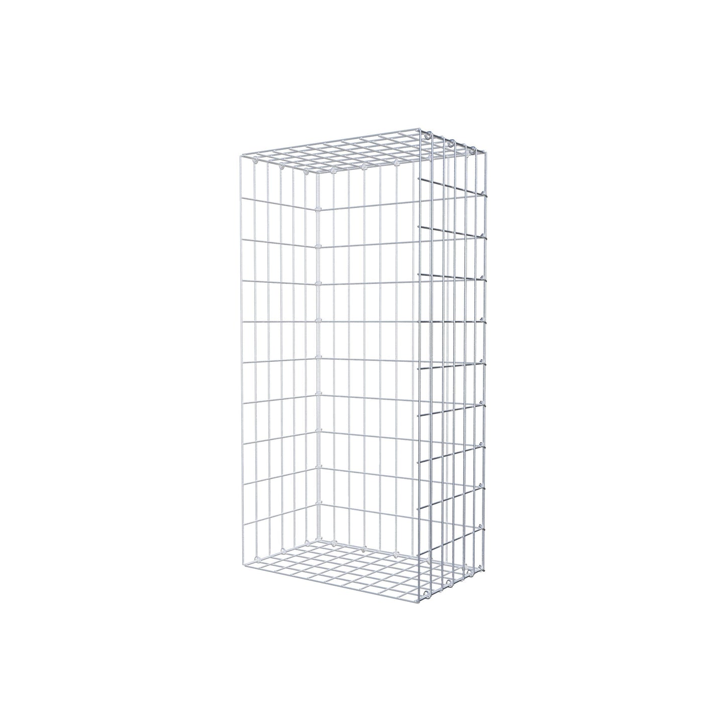 Mounted gabion type 2 100 cm x 30 cm x 50 cm, mesh size 5 cm x 10 cm, C-ring