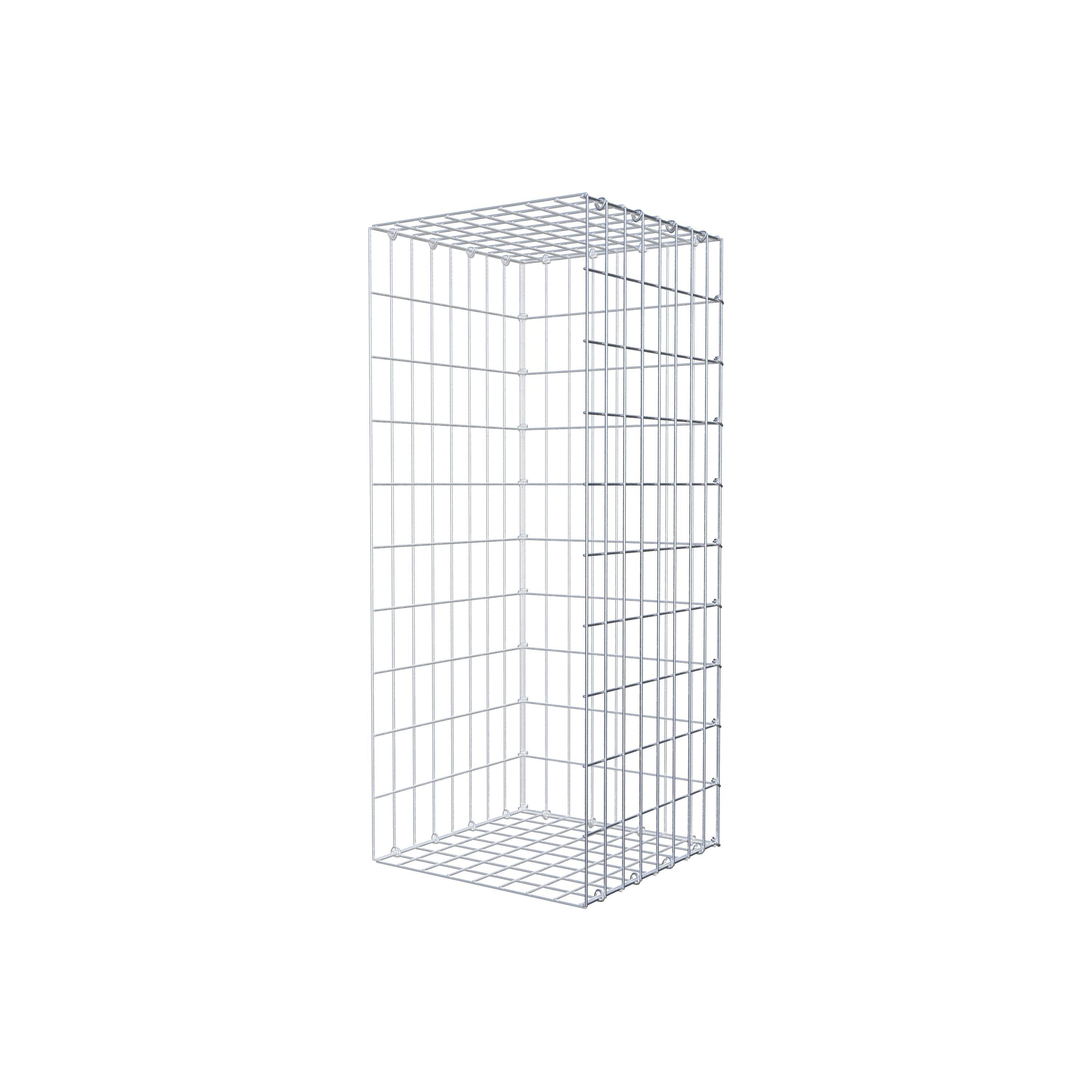 Gabião tipo 2 100 cm x 40 cm x 40 cm, malhagem 5 cm x 10 cm, anel C