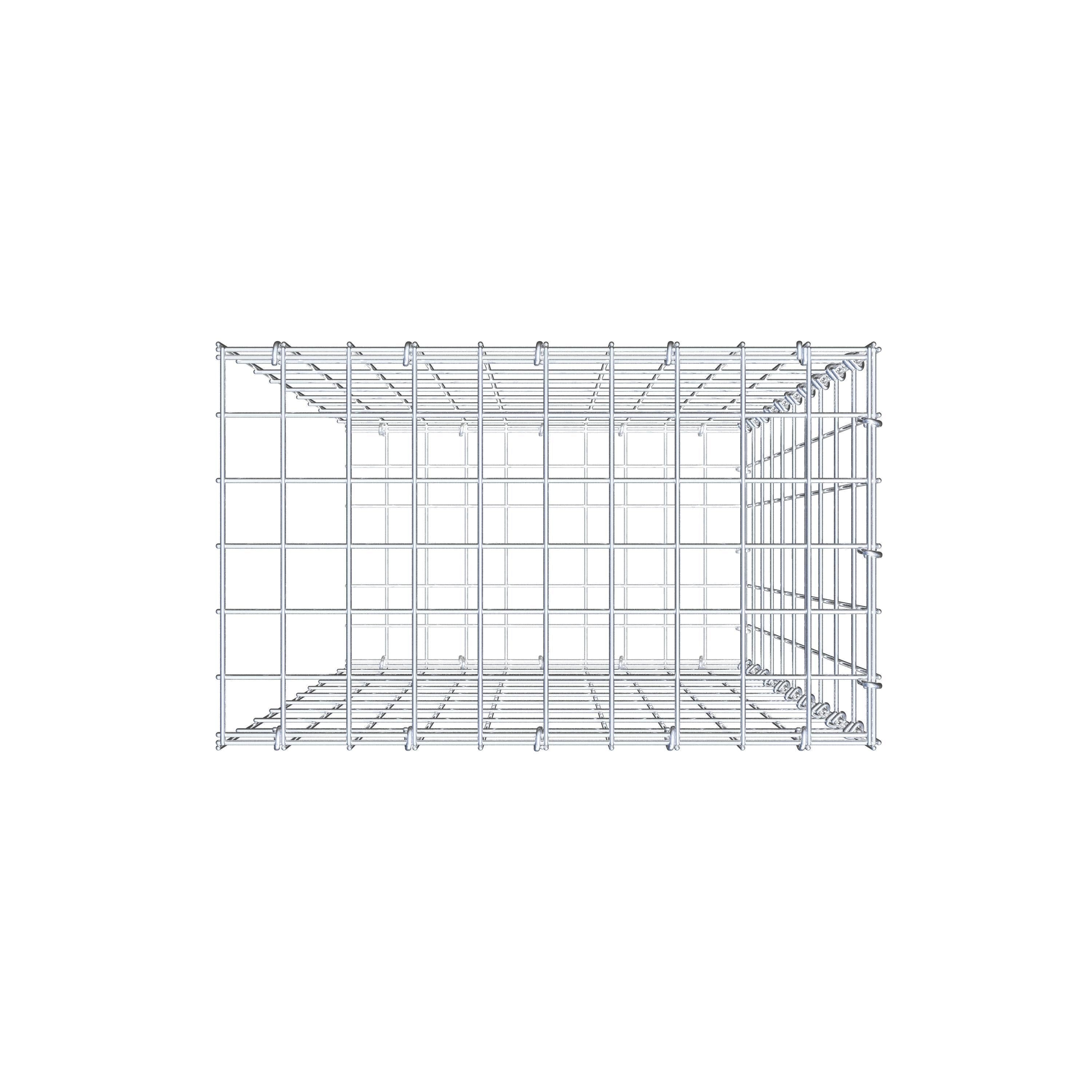 Anbaugabione Typ 2 100 cm x 50 cm x 30 cm, Maschenweite 5 cm x 10 cm, C-Ring