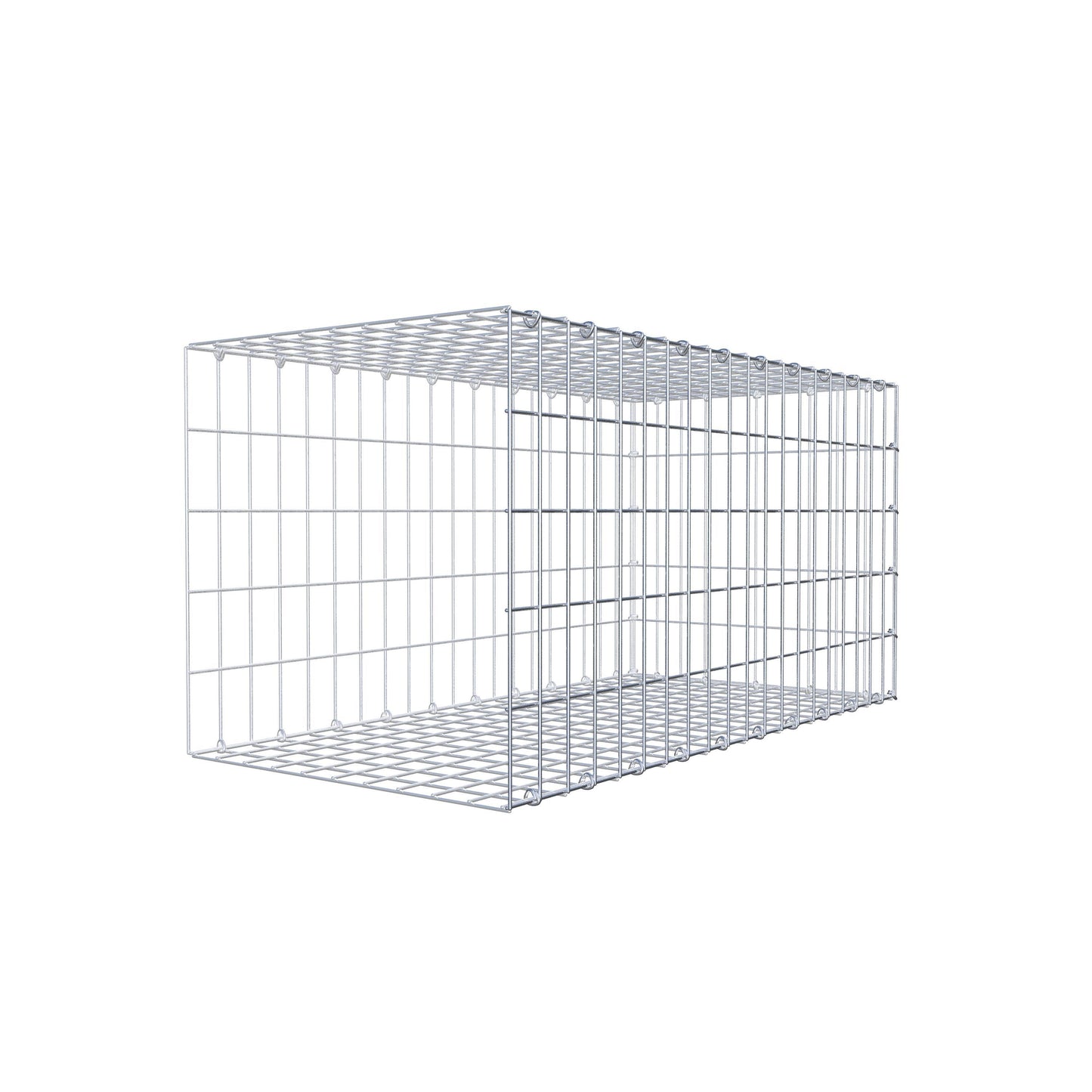 Mounted gabion type 2 100 cm x 50 cm x 50 cm, mesh size 5 cm x 10 cm, C-ring