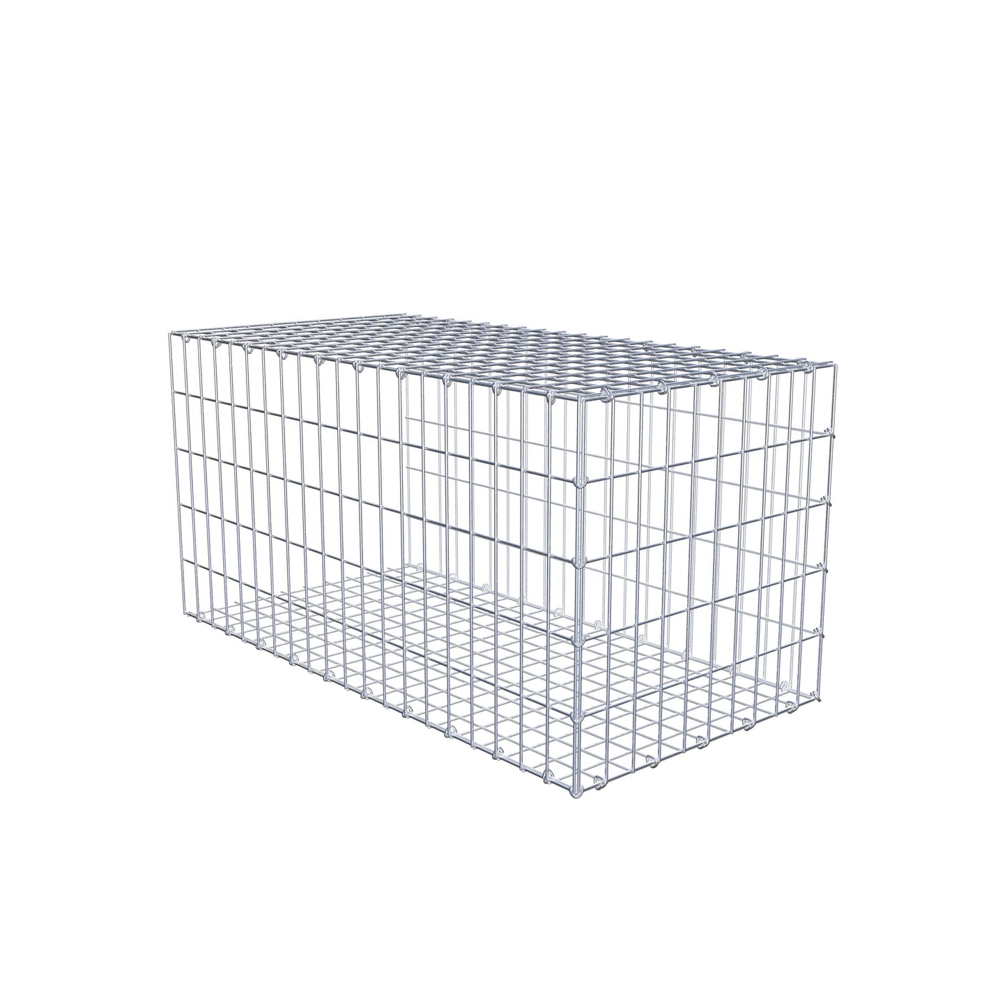 Mounted gabion type 2 100 cm x 50 cm x 50 cm, mesh size 5 cm x 10 cm, C-ring