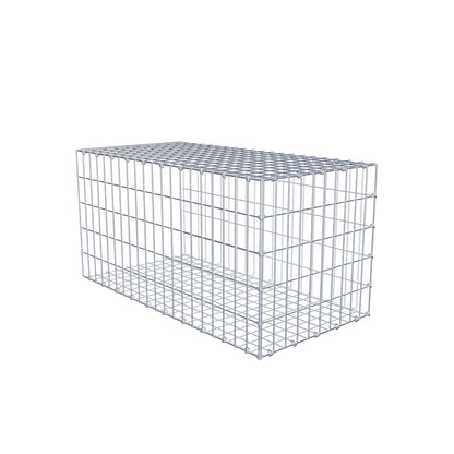 Mounted gabion type 2 100 cm x 50 cm x 50 cm, mesh size 5 cm x 10 cm, C-ring