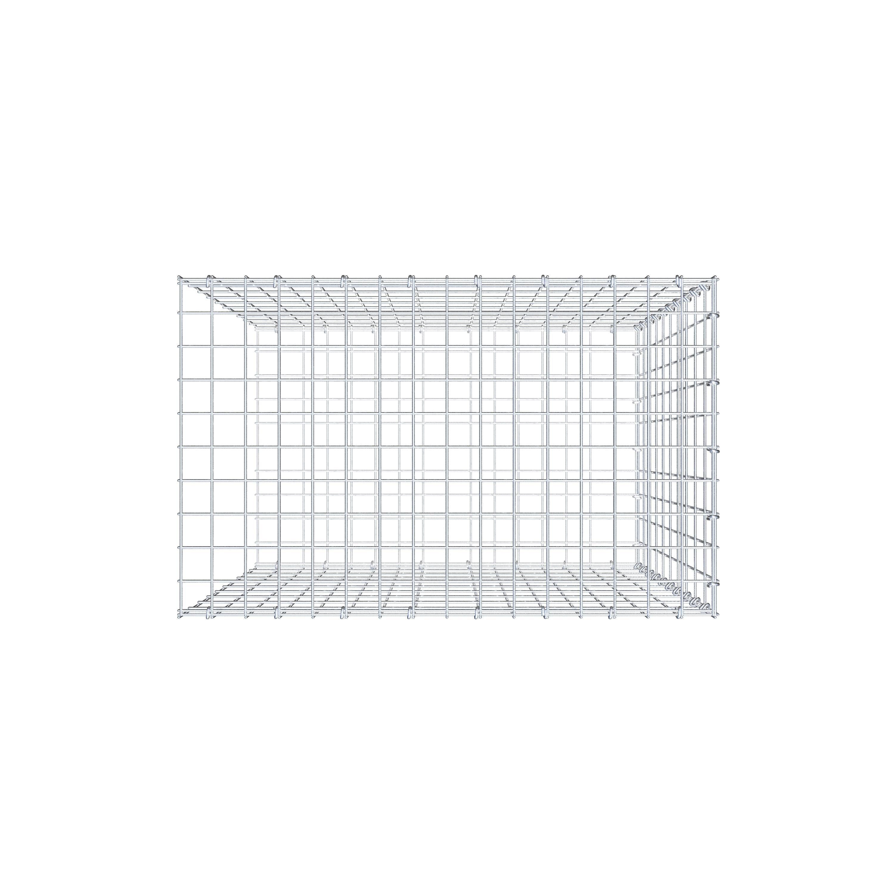 Anbaugabione Typ 2 100 cm x 80 cm x 50 cm, Maschenweite 5 cm x 10 cm, C-Ring