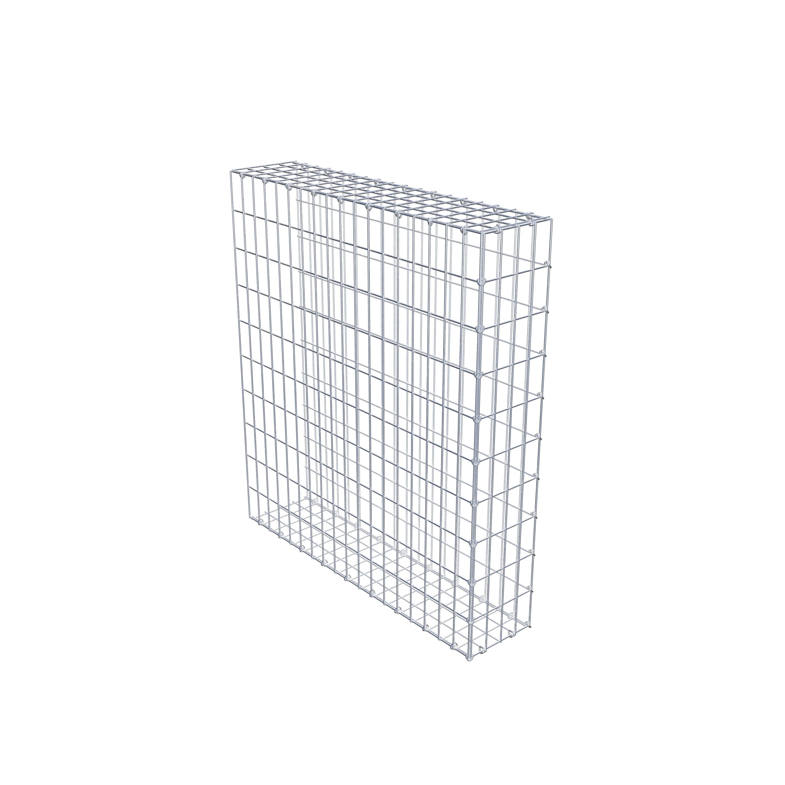 Monteret gabion type 2 100 cm x 90 cm x 20 cm, maskestørrelse 5 cm x 10 cm, C-ring