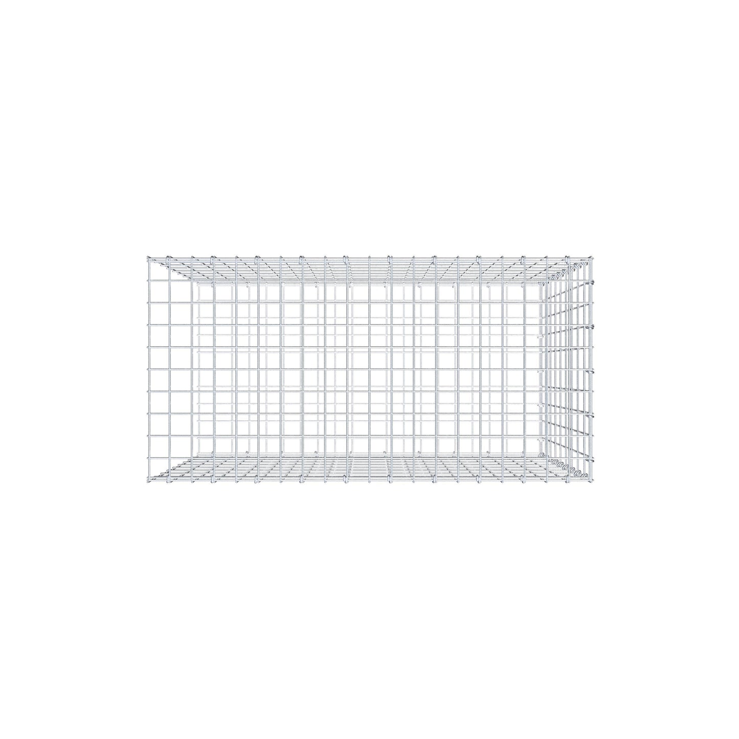 Anbaugabione Typ 2 100 cm x 90 cm x 50 cm, Maschenweite 5 cm x 10 cm, C-Ring