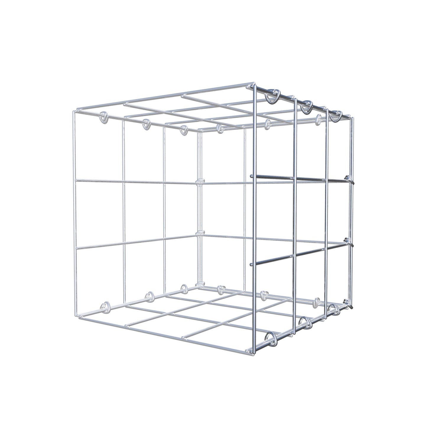 Anbaugabione Typ 2 30 cm x 30 cm x 30 cm (L x H x T), Maschenweite 10 cm x 10 cm, C-Ring