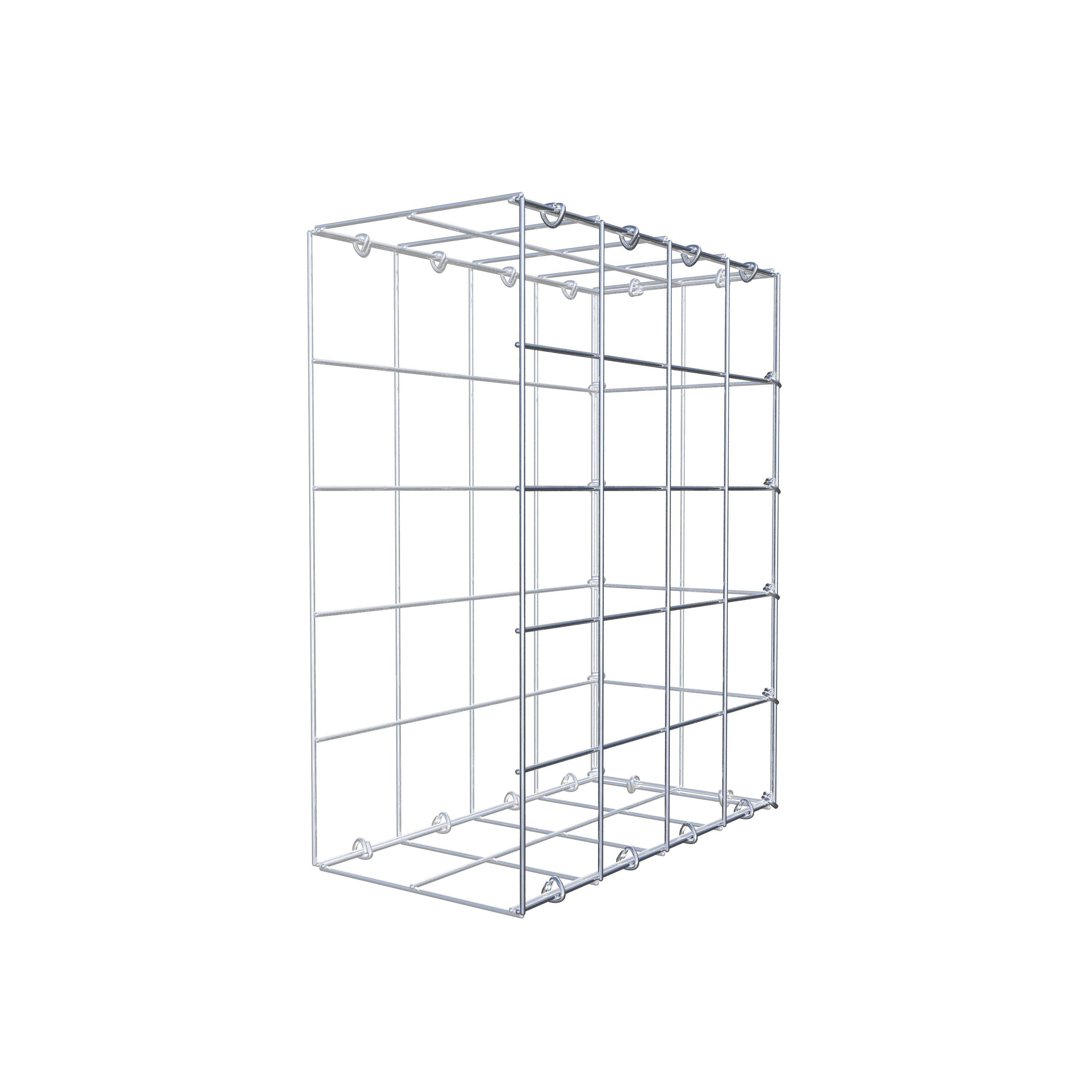 Gavión complementario de tipo 2 50 cm x 40 cm x 20 cm (L x A x P), malla 10 cm x 10 cm, anillo en C