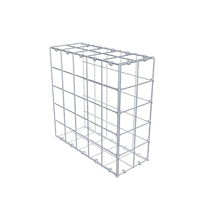 Mounted gabion type 2 50 cm x 50 cm x 20 cm (L x H x D), mesh size 10 cm x 10 cm, C-ring