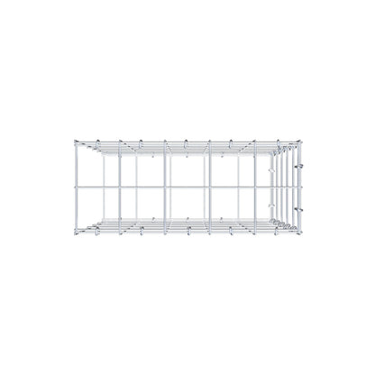 Mounted gabion type 2 50 cm x 50 cm x 20 cm (L x H x D), mesh size 10 cm x 10 cm, C-ring