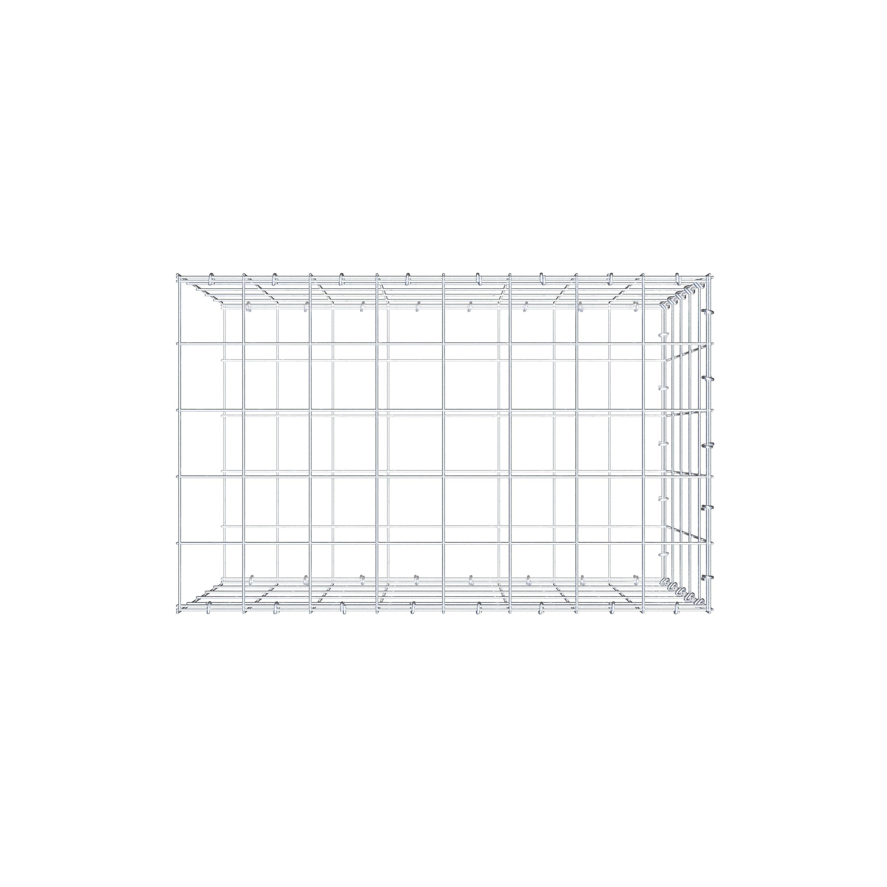 Mounted gabion type 2 80 cm x 50 cm x 50 cm (L x H x D), mesh size 10 cm x 10 cm, C-ring