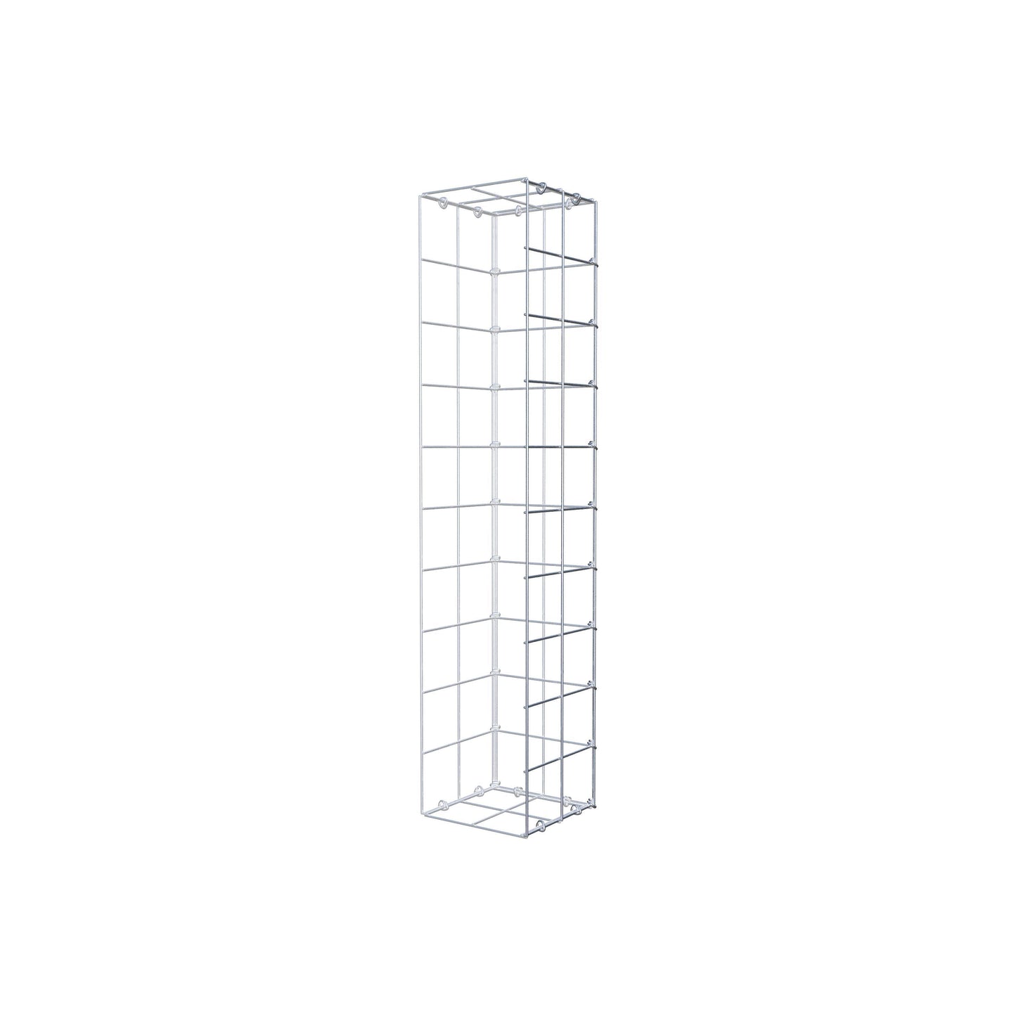 Fästbar gabion typ 2 100 cm x 20 cm x 20 cm (L x H x D), maskstorlek 10 cm x 10 cm, C-ring