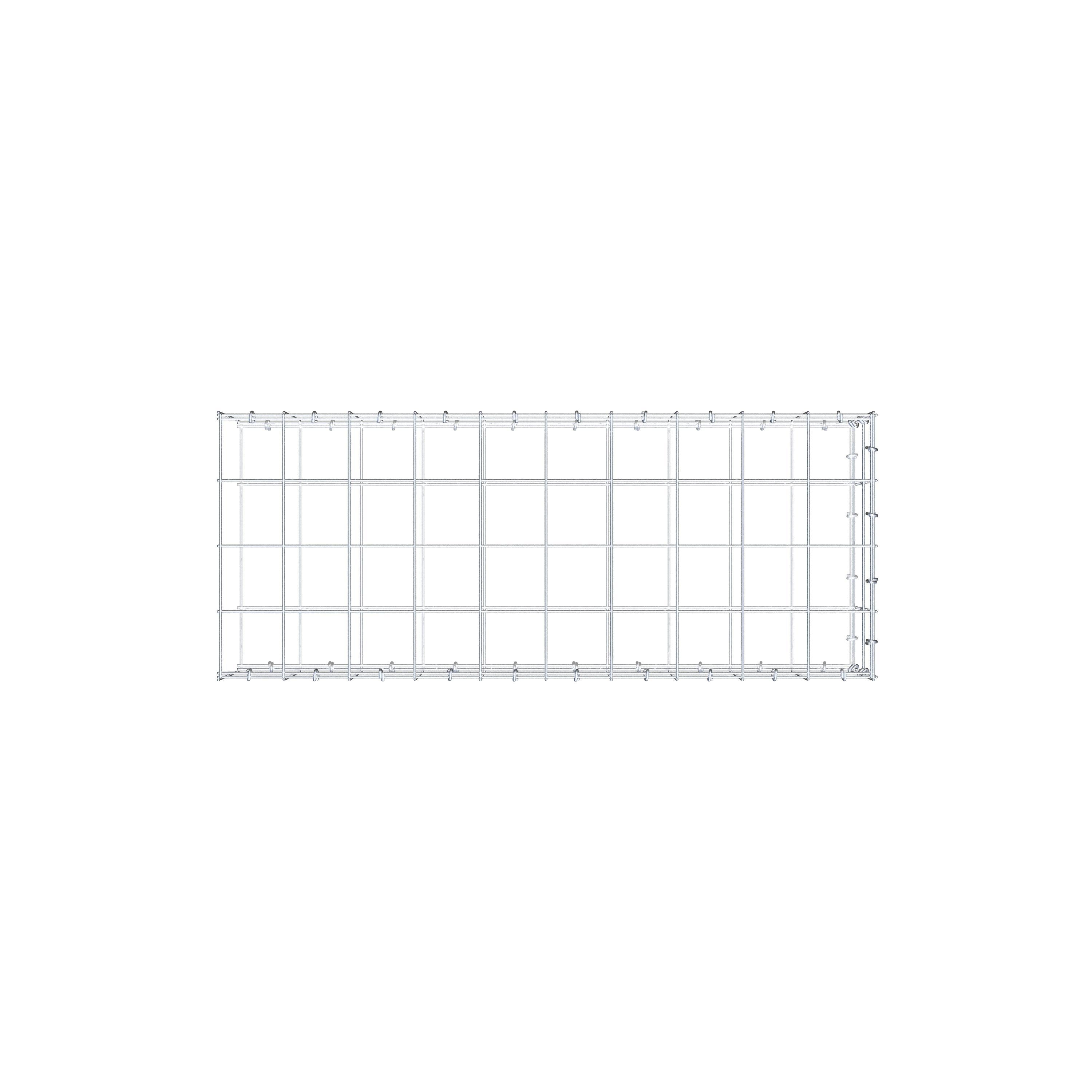 Anbaugabione Typ 2 100 cm x 20 cm x 40 cm (L x H x T), Maschenweite 10 cm x 10 cm, C-Ring