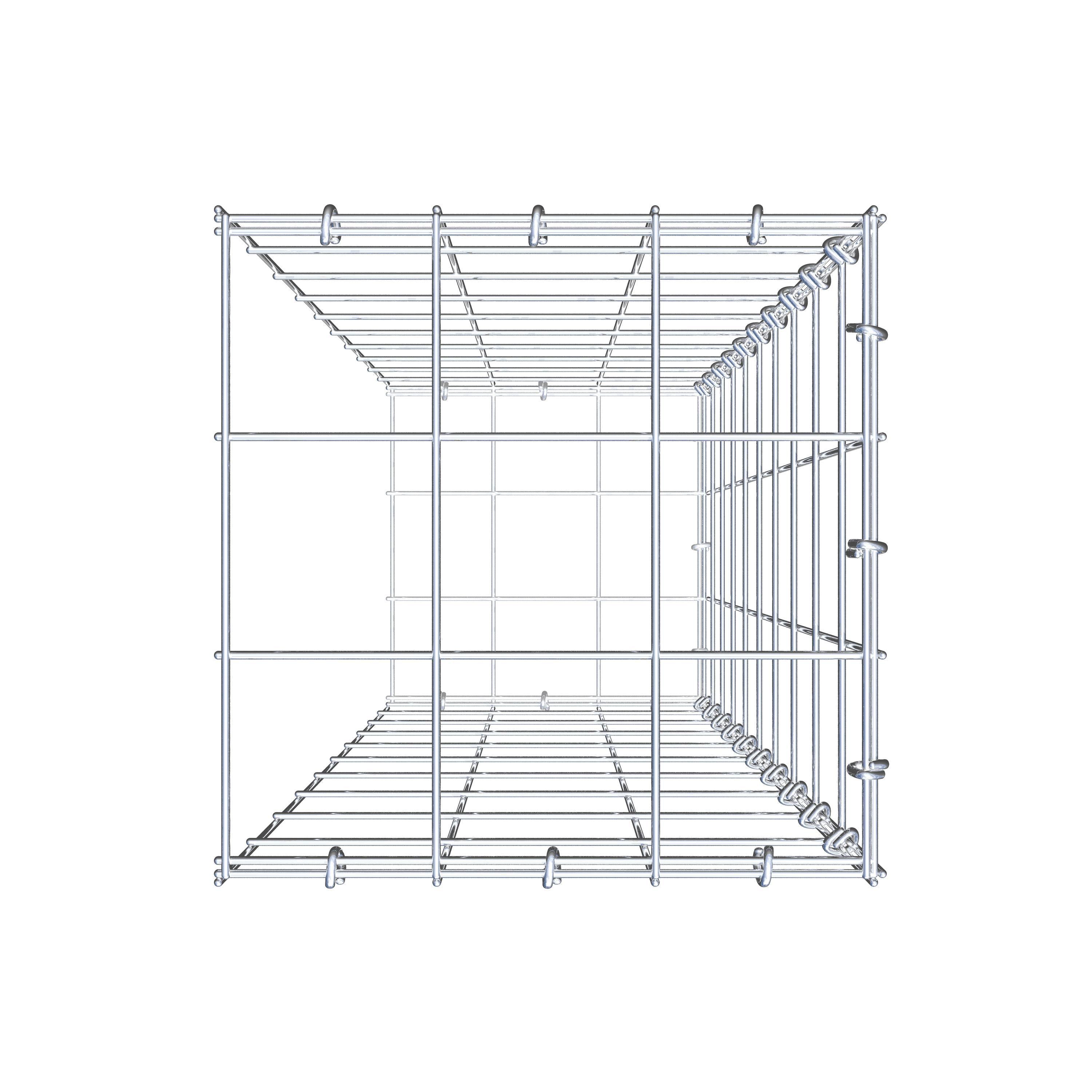 Anbaugabione Typ 2 100 cm x 30 cm x 30 cm (L x H x T), Maschenweite 10 cm x 10 cm, C-Ring