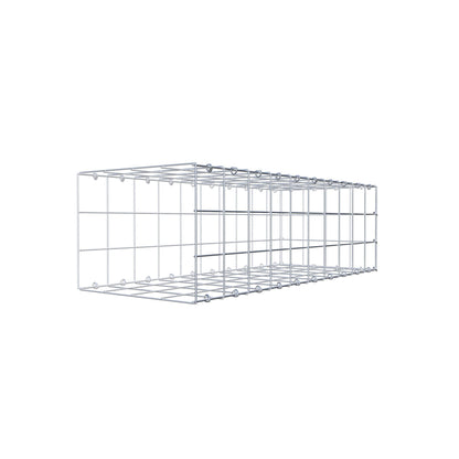 Typ 2 påbyggnadsgabion 100 cm x 30 cm x 40 cm (L x H x D), maskstorlek 10 cm x 10 cm, C-ring