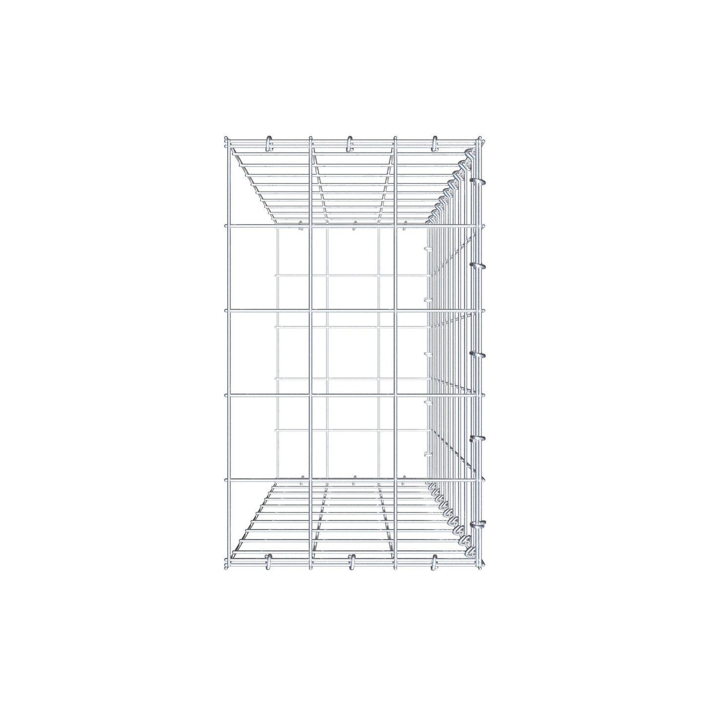 Gavión complementario de tipo 2 100 cm x 30 cm x 50 cm (L x A x P), malla 10 cm x 10 cm, anillo en C