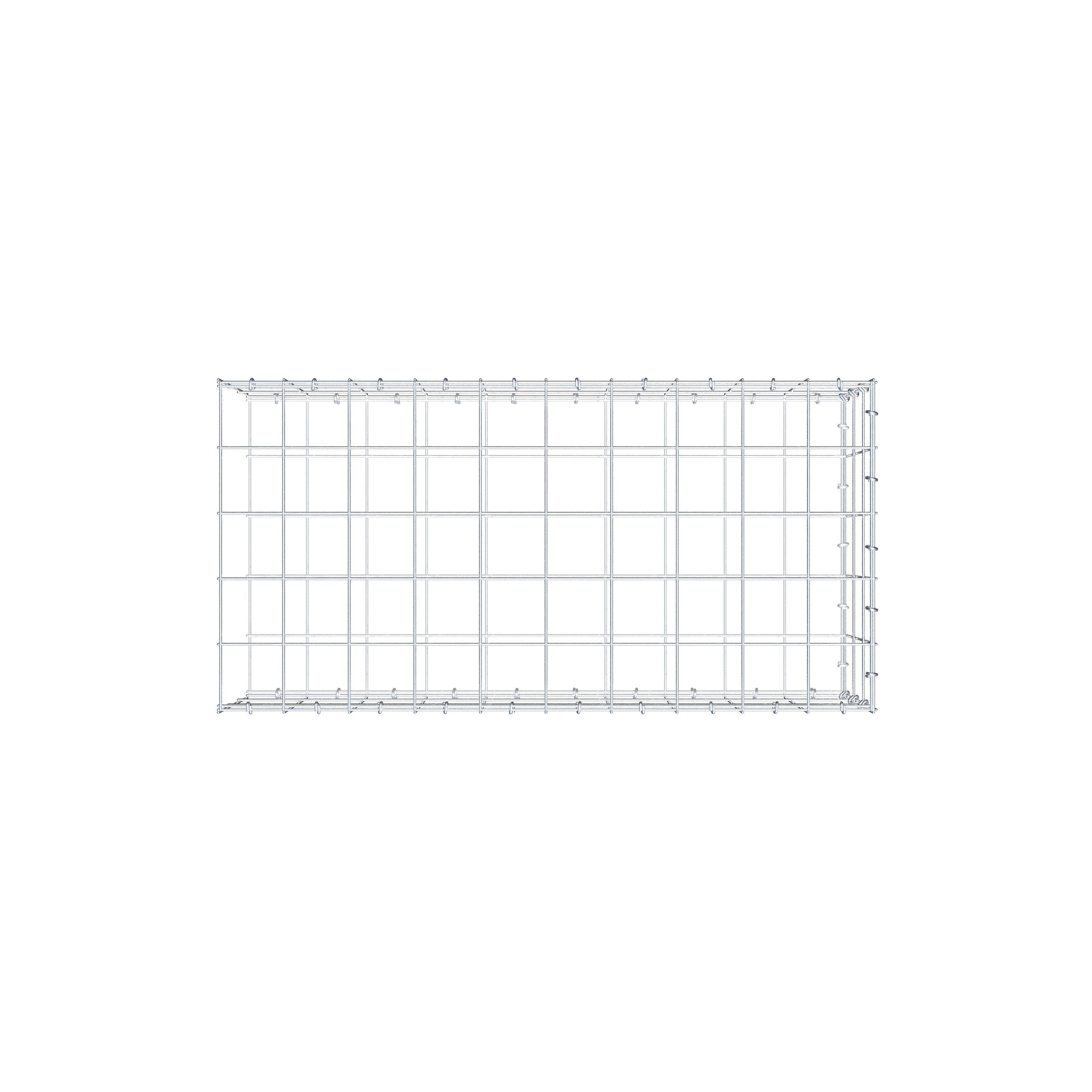 Anbaugabione Typ 2 100 cm x 30 cm x 50 cm (L x H x T), Maschenweite 10 cm x 10 cm, C-Ring