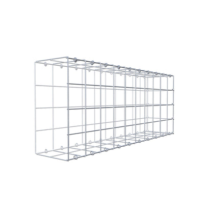Typ 2 påbyggnadsgabion 100 cm x 40 cm x 20 cm (L x H x D), maskstorlek 10 cm x 10 cm, C-ring
