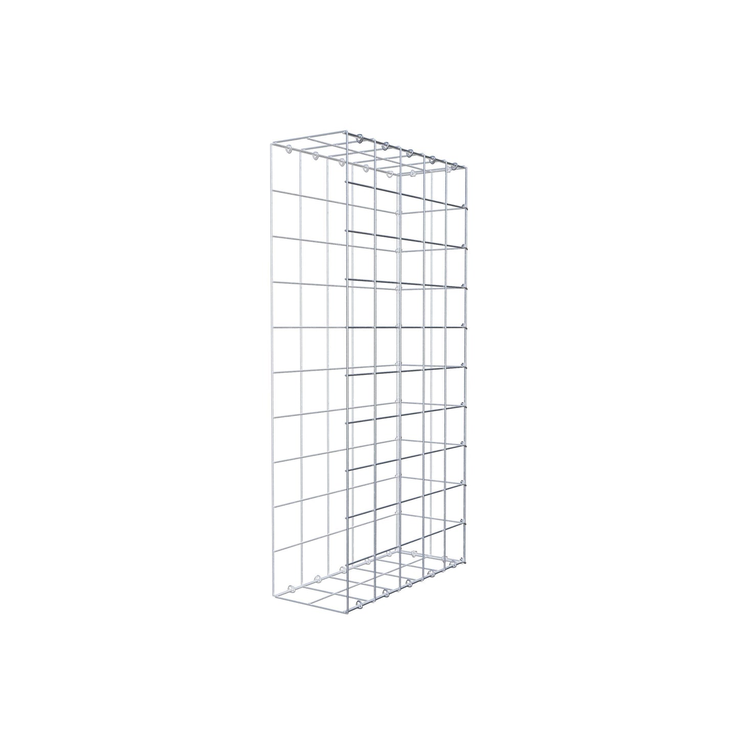 Monteret gabion type 2 100 cm x 50 cm x 20 cm (L x H x D), maskestørrelse 10 cm x 10 cm, C-ring