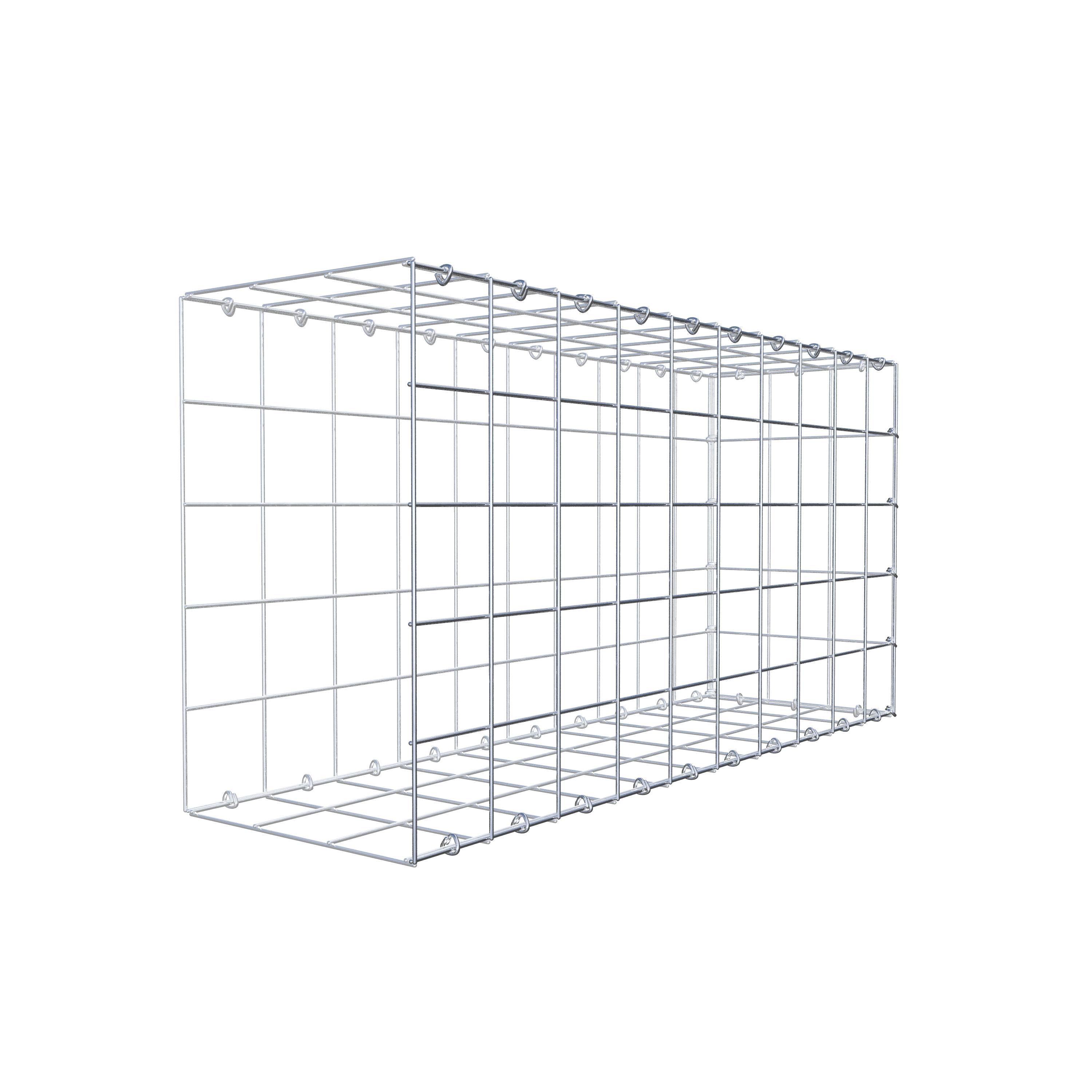 Mounted gabion type 2 100 cm x 50 cm x 30 cm (L x H x D), mesh size 10 cm x 10 cm, C-ring