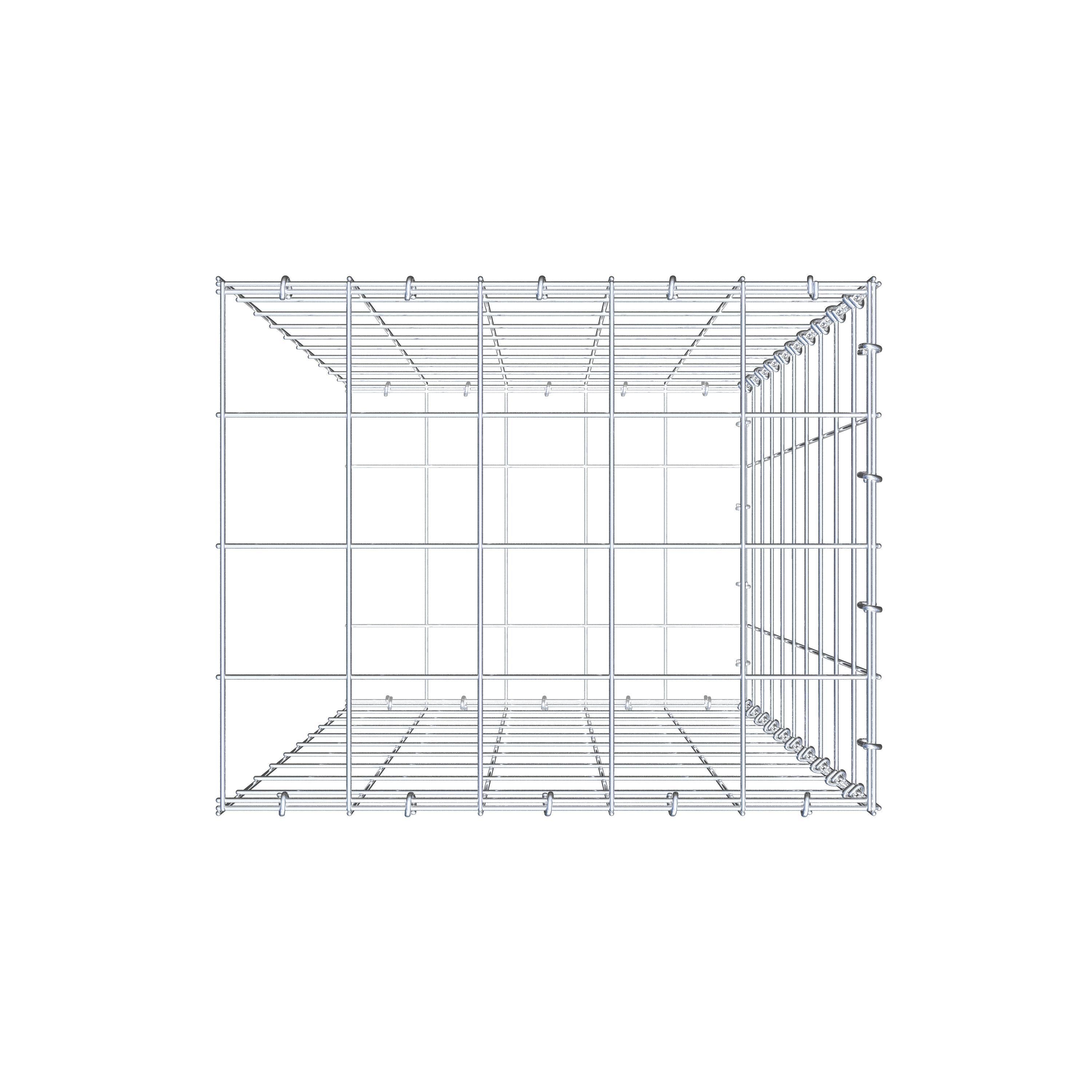 Anbaugabione Typ 2 100 cm x 50 cm x 40 cm (L x H x T), Maschenweite 10 cm x 10 cm, C-Ring