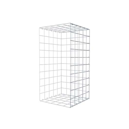 Monteret gabion type 2 100 cm x 50 cm x 50 cm (L x H x D), maskestørrelse 10 cm x 10 cm, C-ring