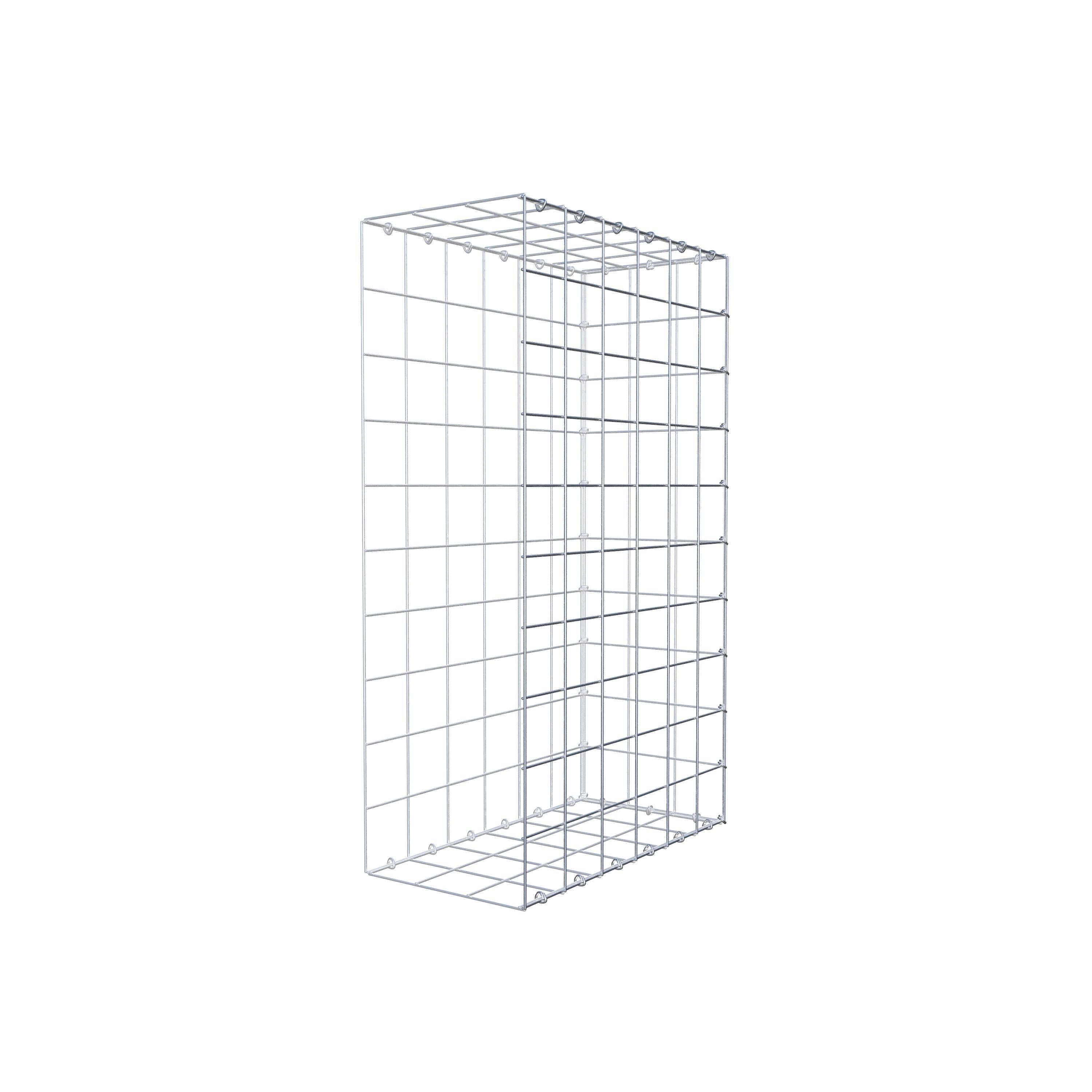 Gavión complementario de tipo 2 100 cm x 60 cm x 30 cm (largo x alto x fondo), malla 10 cm x 10 cm, anillo en C