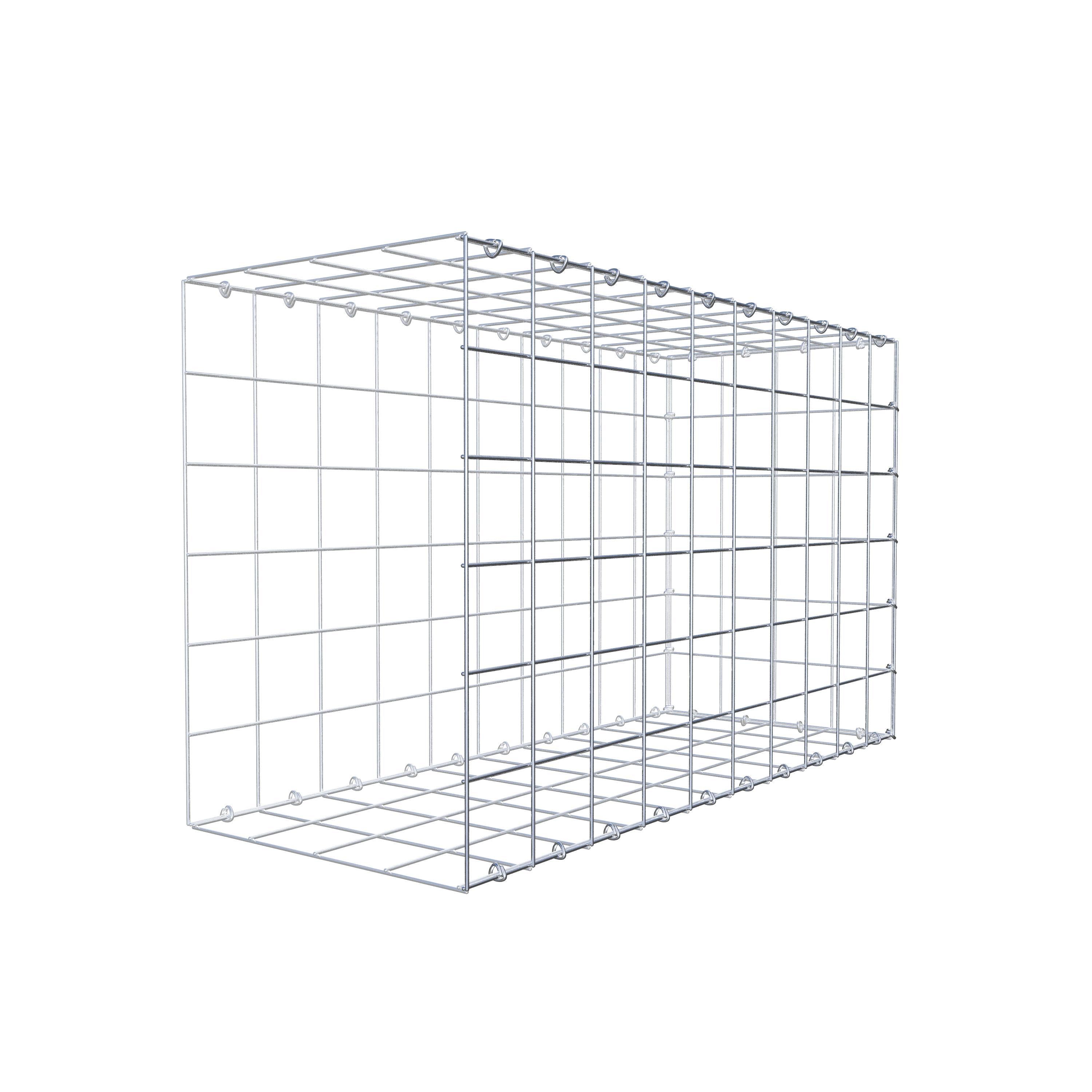Monteret gabion type 2 100 cm x 60 cm x 40 cm (L x H x D), maskestørrelse 10 cm x 10 cm, C-ring