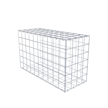 Mounted gabion type 2 100 cm x 60 cm x 40 cm (L x H x D), mesh size 10 cm x 10 cm, C-ring