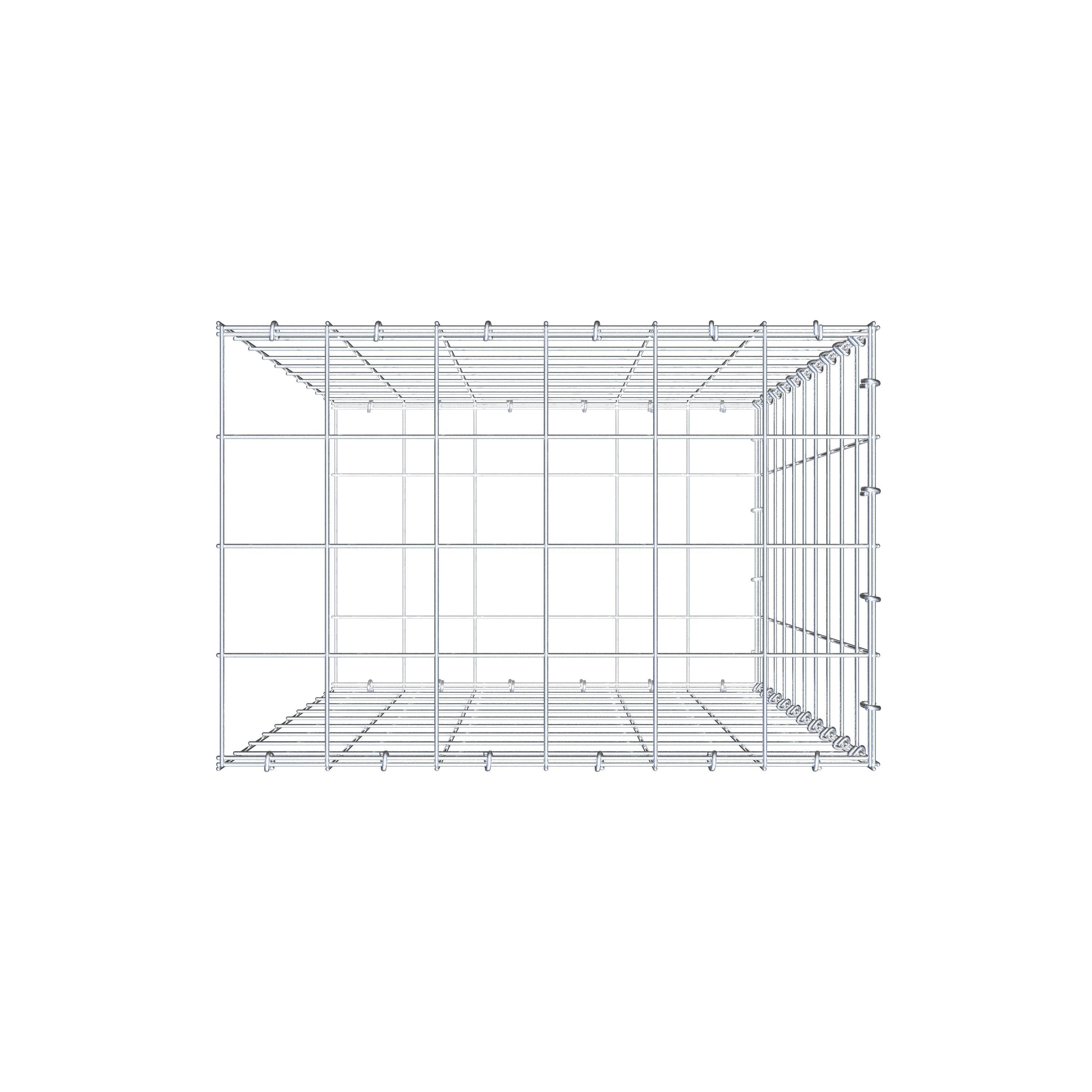 Anbaugabione Typ 2 100 cm x 60 cm x 40 cm (L x H x T), Maschenweite 10 cm x 10 cm, C-Ring