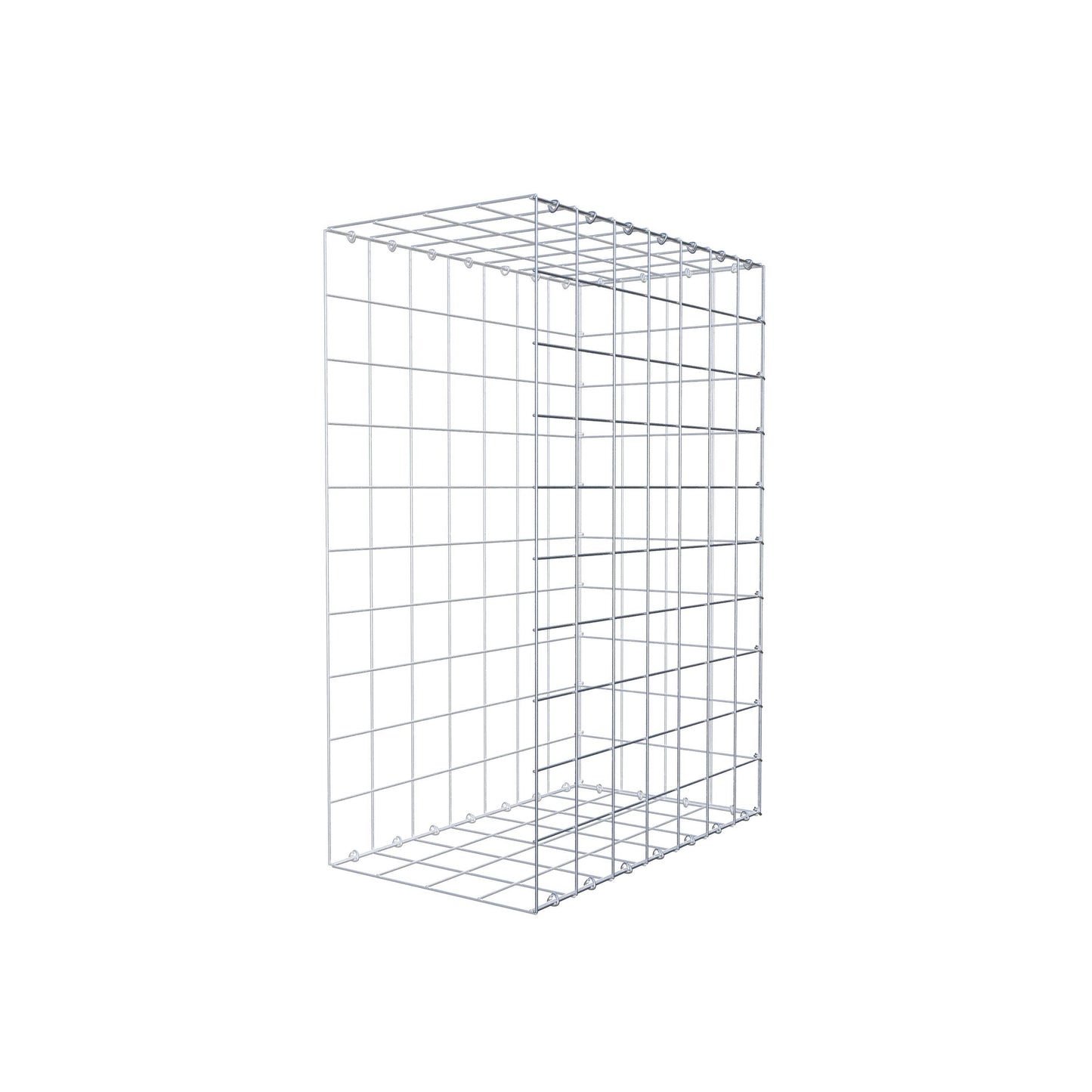 Monteret gabion type 2 100 cm x 70 cm x 40 cm (L x H x D), maskestørrelse 10 cm x 10 cm, C-ring
